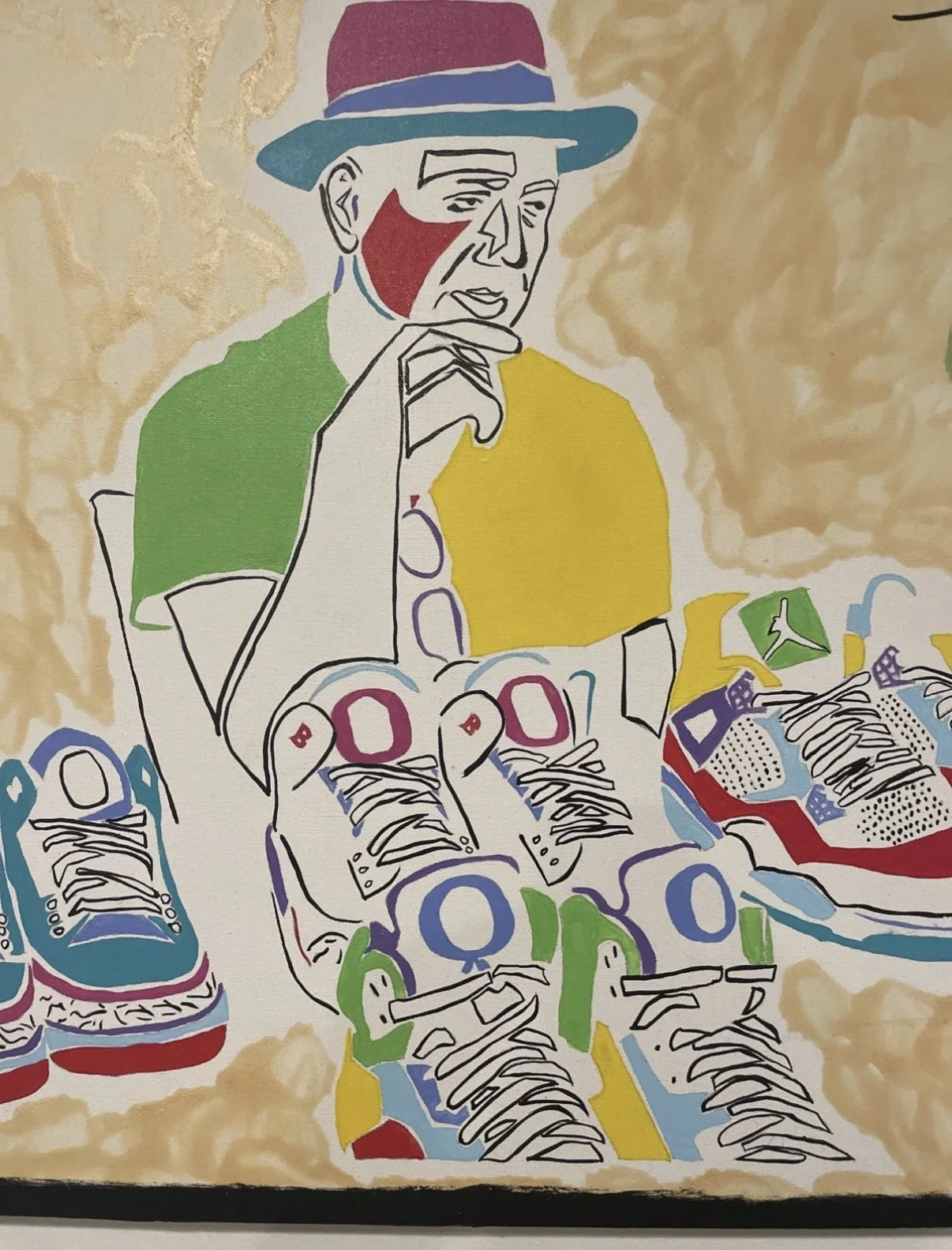 Tinker Hatfield — TINKER HATFIELD Signed Autographed Painting Oregon Ducks Nike PE Shoes JSA COA, изображение 3