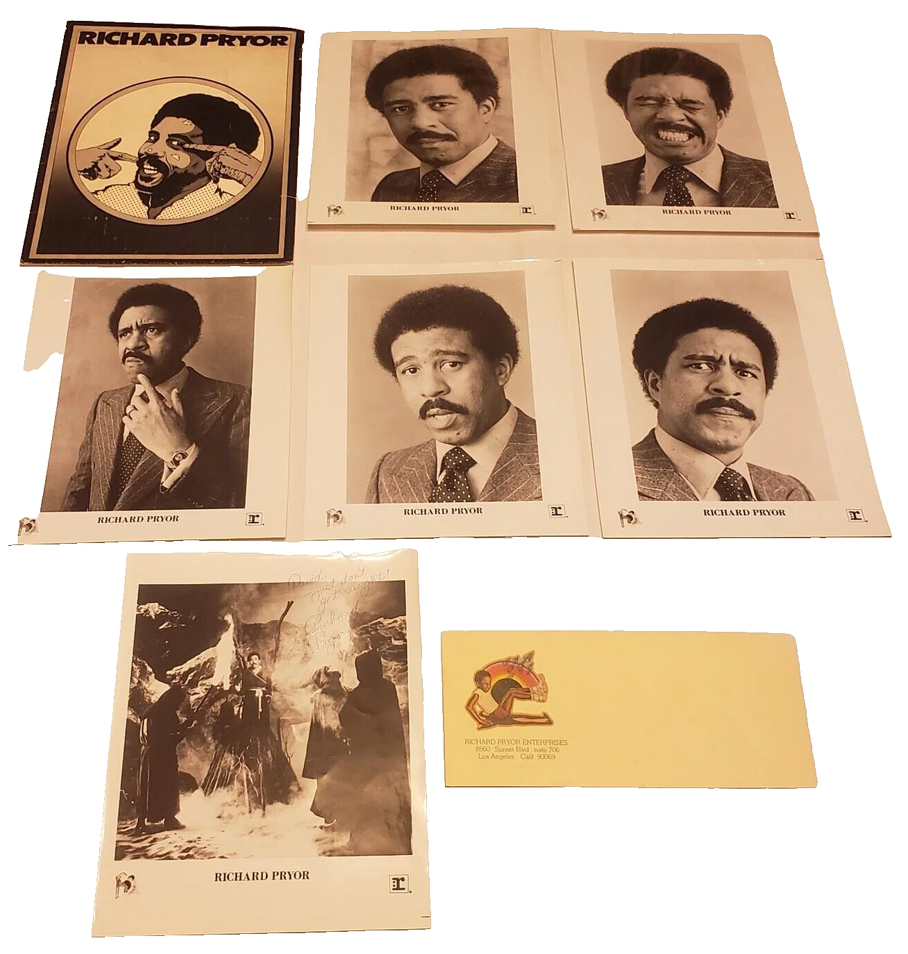 Richard Pryor — RICHARD PRYOR Vintage 70s AUTOGRAPHED Hand Signed AUTO Picture w/PRESS PHOTO KIT, изображение 4