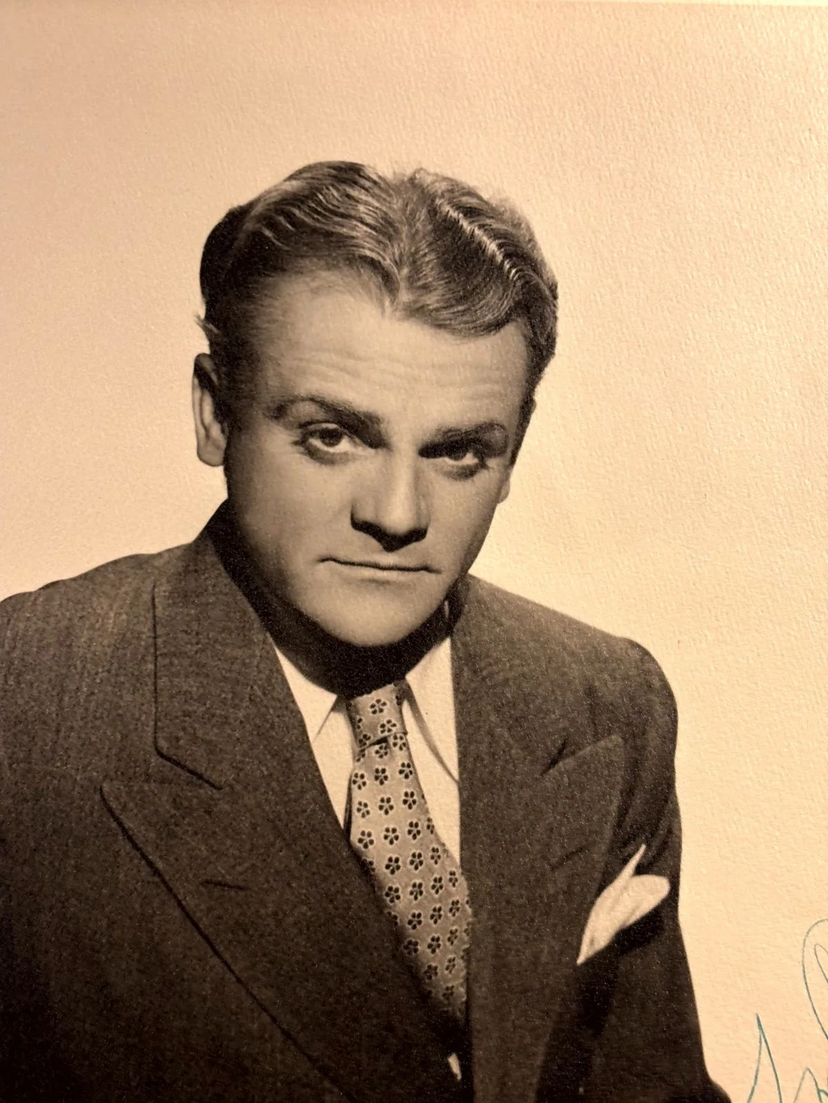 James Cagney Very Rare Very Early Autographed Oversize 11/14 Photo '42, изображение 4
