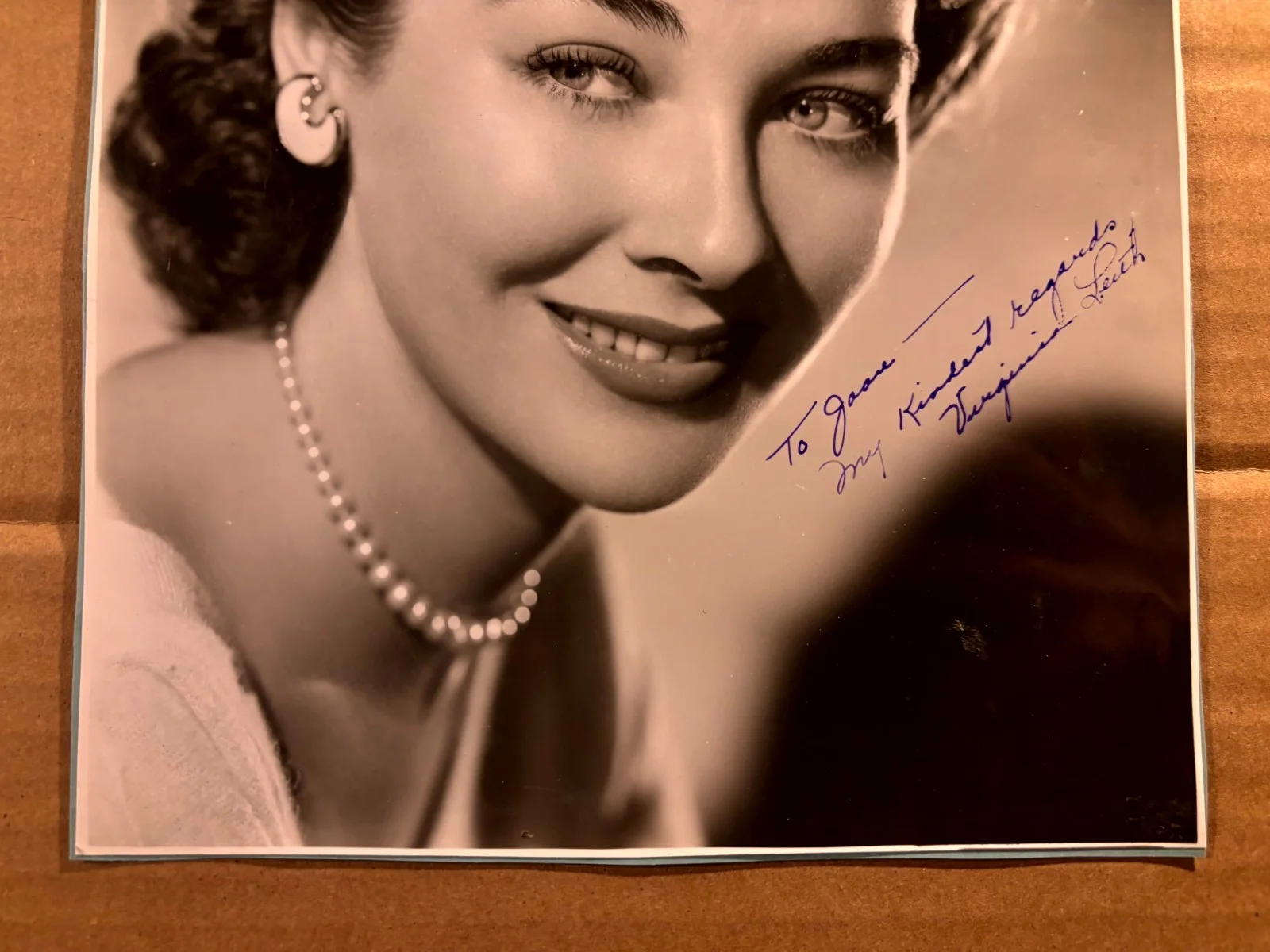 Virginia Leith Very Rare Very Early Autographed 8/10 Photo 50s Brain Wouldn'tDie, изображение 3
