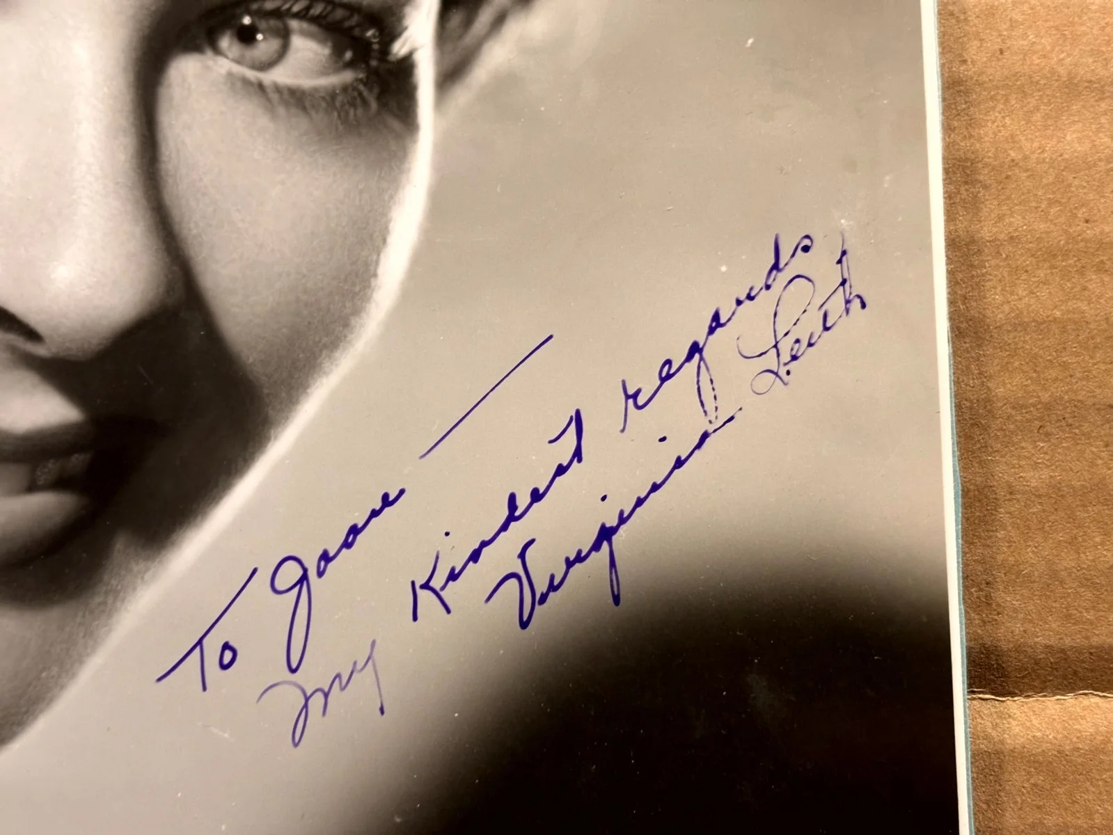 Virginia Leith Very Rare Very Early Autographed 8/10 Photo 50s Brain Wouldn'tDie, изображение 5