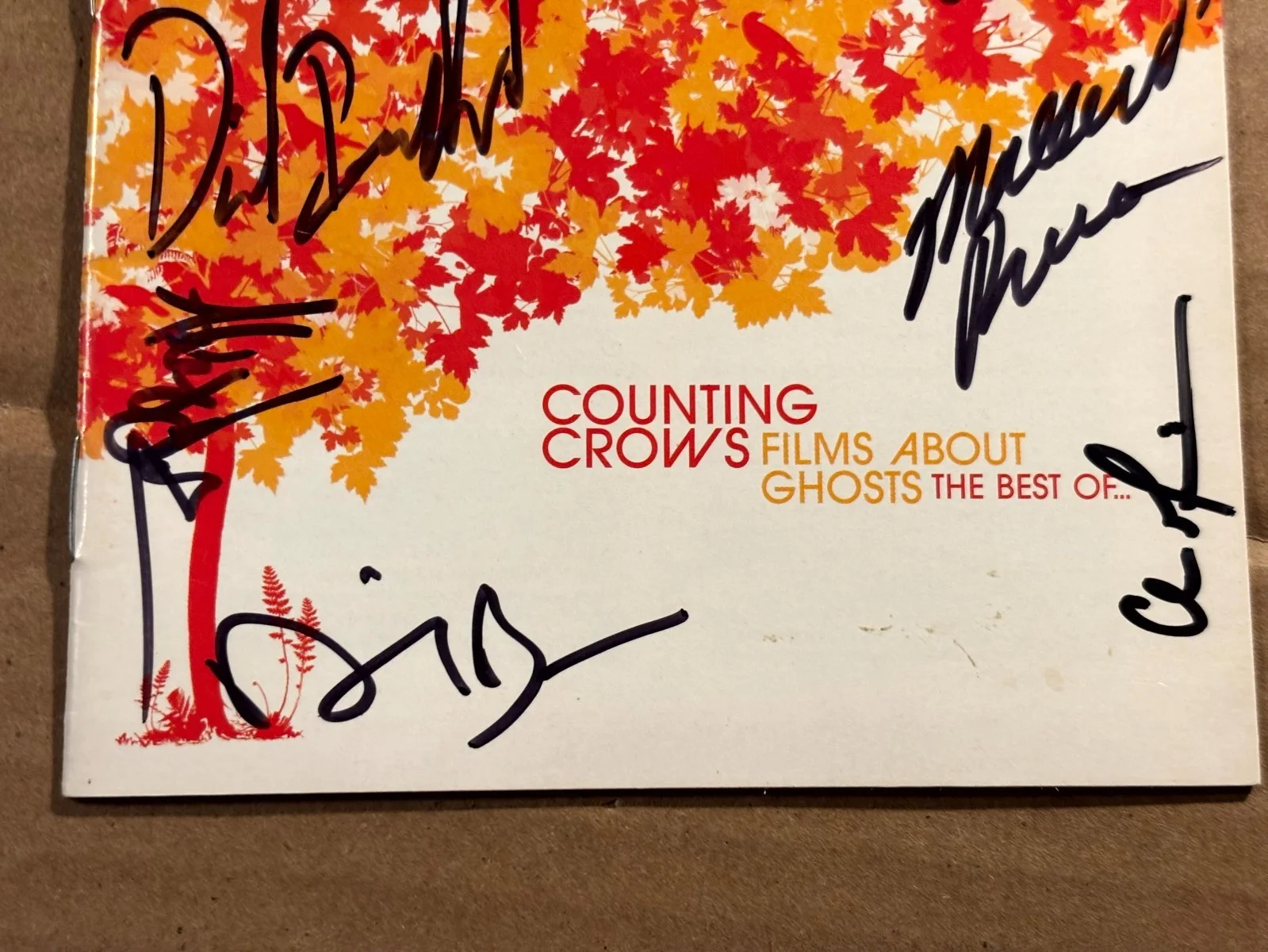 The Best of Counting Crows Autographed CD Sleeve Films About Ghosts, изображение 3