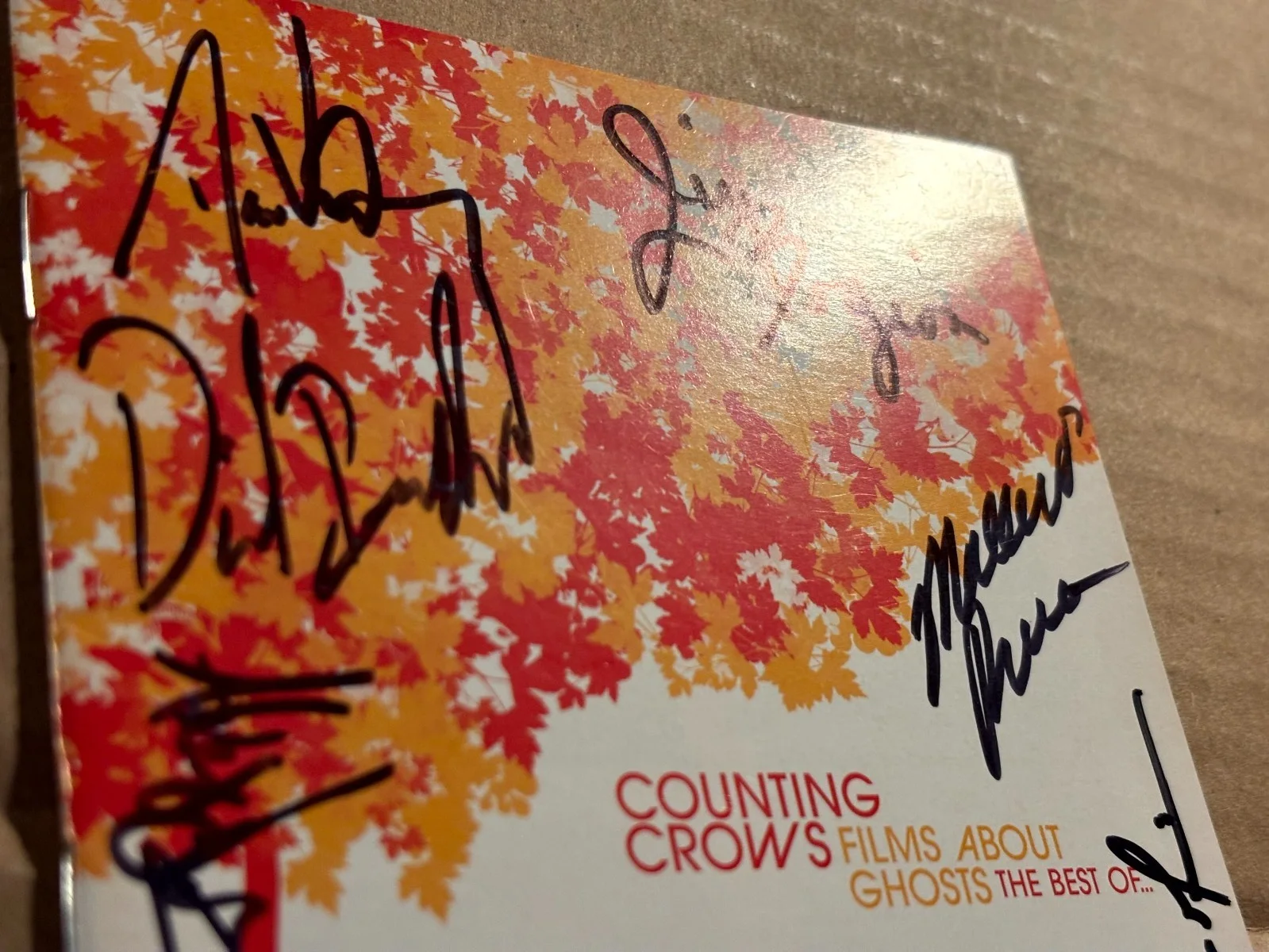 The Best of Counting Crows Autographed CD Sleeve Films About Ghosts, изображение 5
