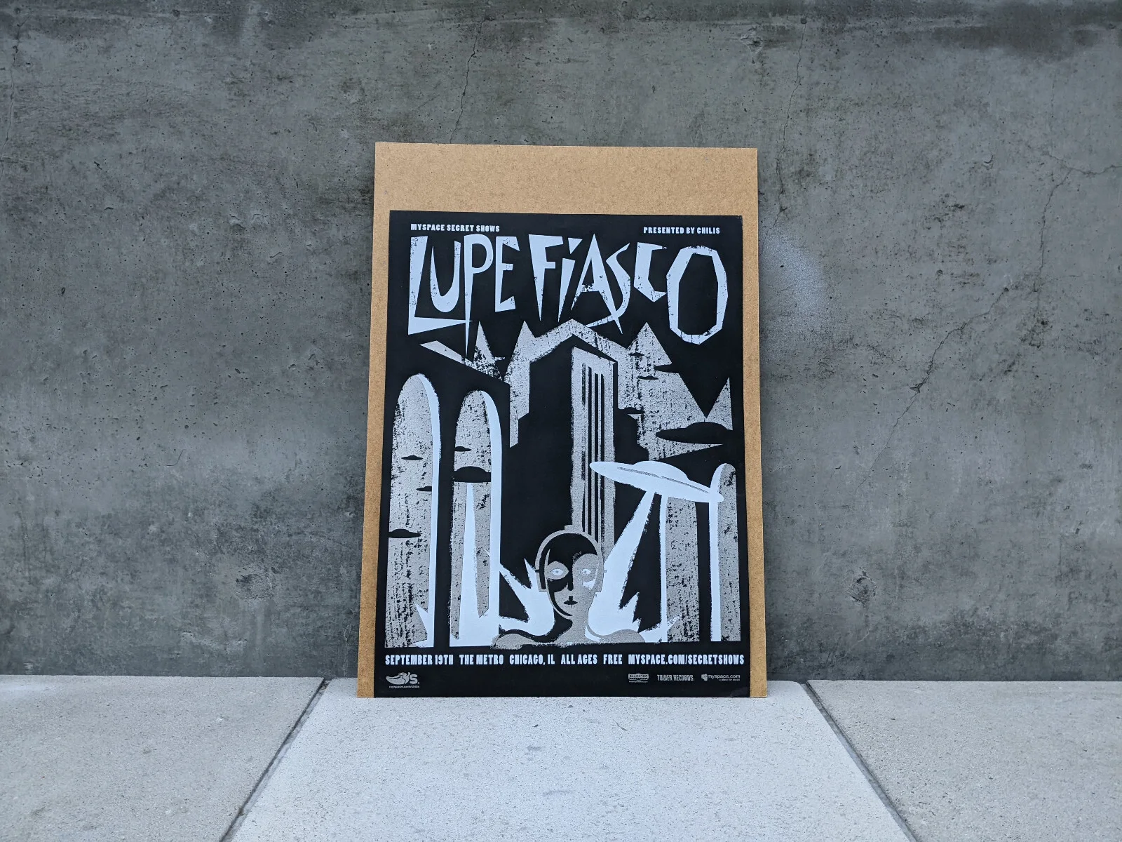 Rare Lupe Fiasco Limited Edition 28/500 MYSPACE /SECREAT SHOWS Chicago '06, image 4