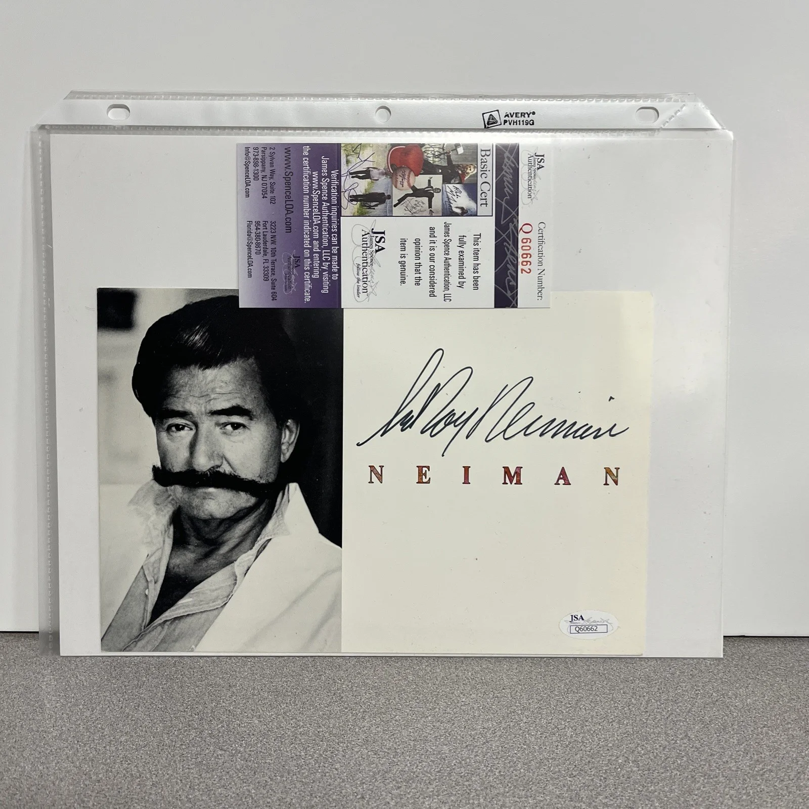 LeRoy Neiman — LeRoy Neiman 1990 Promo Card Autographed JSA COA RARE