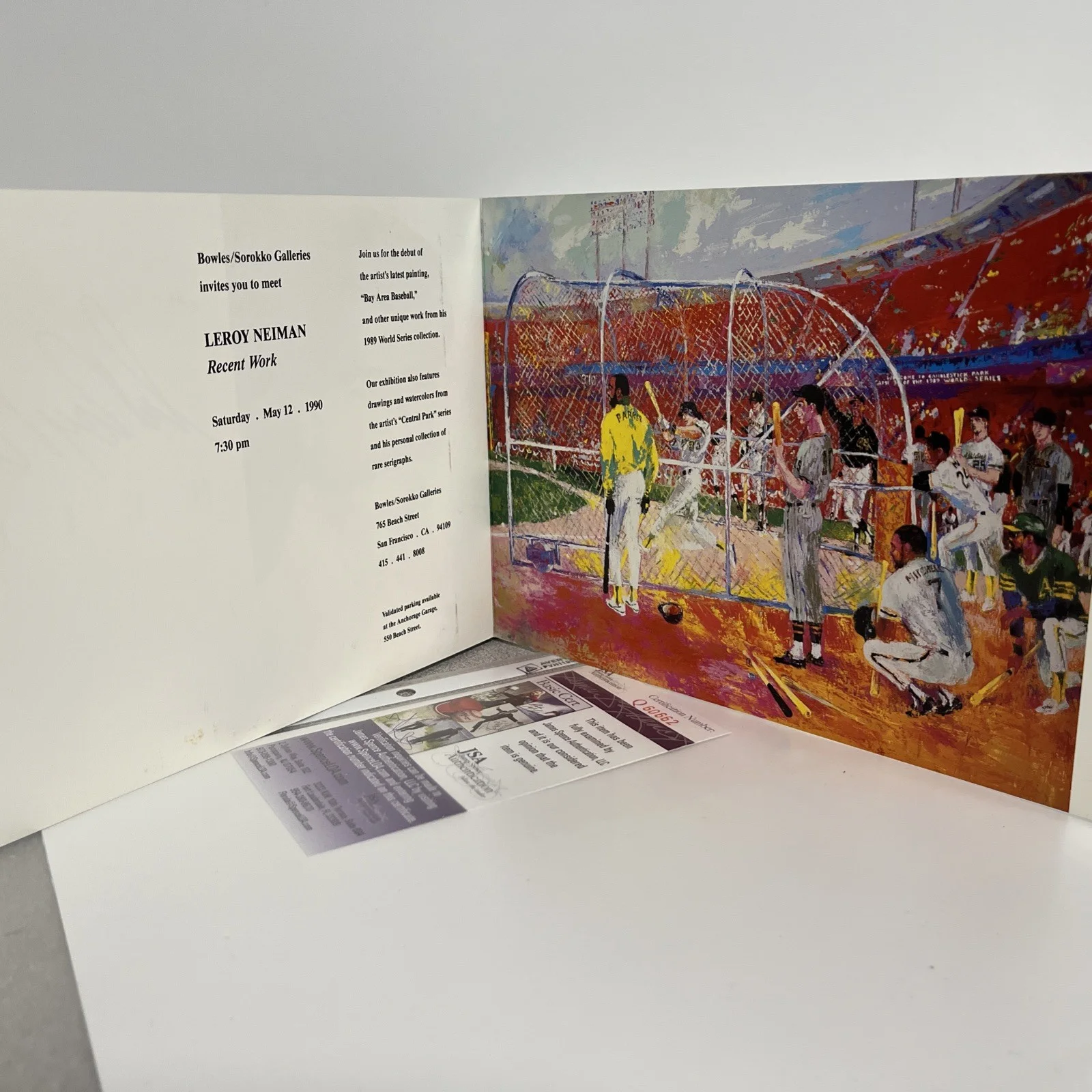 LeRoy Neiman — LeRoy Neiman 1990 Promo Card Autographed JSA COA RARE, изображение 5