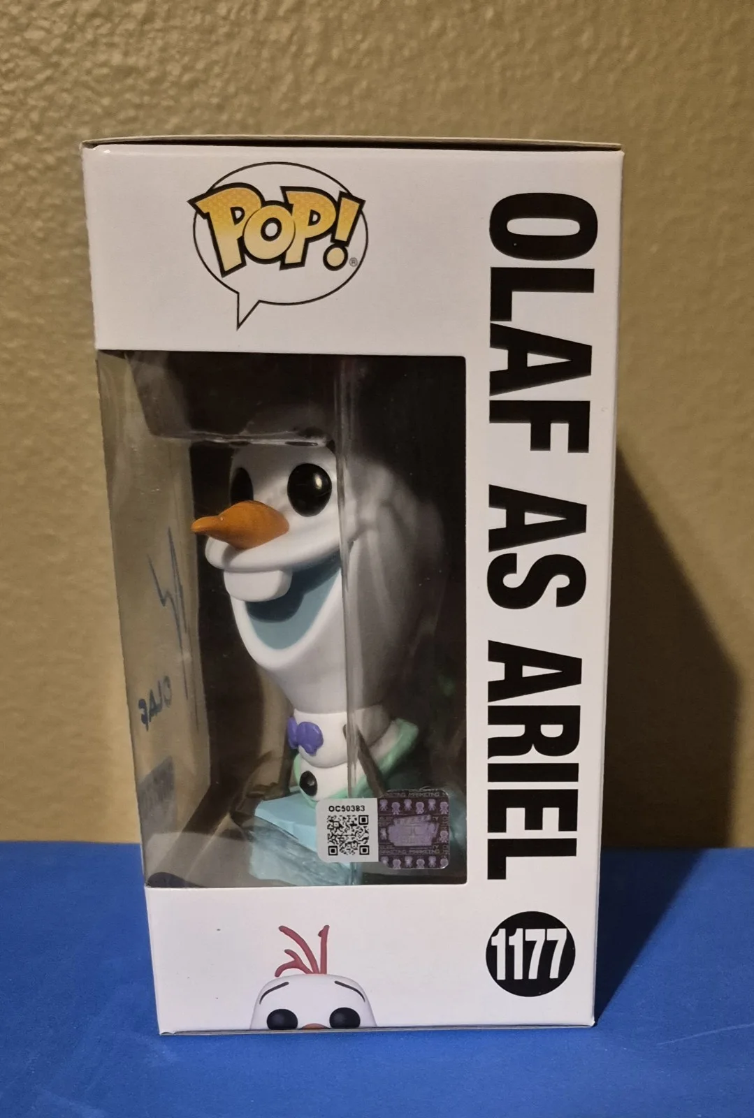 Josh Gad — JOSH GAD Signed OLAF AS ARIEL Funko Pop CELEBRITY AUTHENTICS HOLO DISNEY #1177, изображение 2