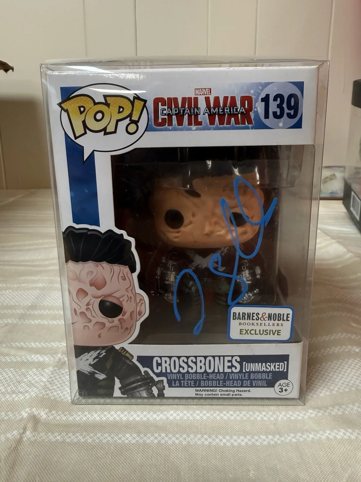 Frank Grillo — FRANK GRILLO SIGNED CROSSBONES UNMASKED FUNKO POP BARNES & NOBLE MCU BECKETT