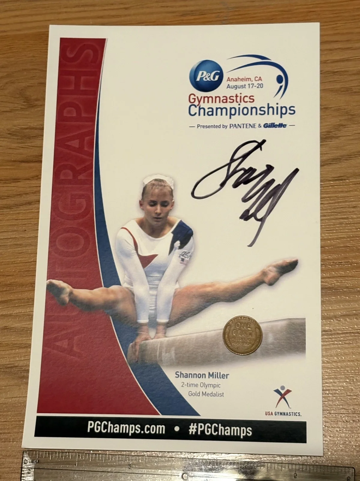 autograph hand signed Authentic Shannon Miller, image 2