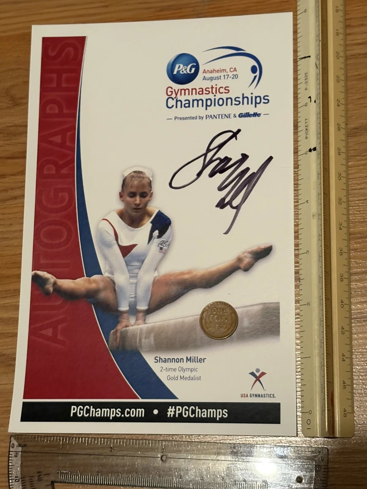 autograph hand signed Authentic Shannon Miller, image 3
