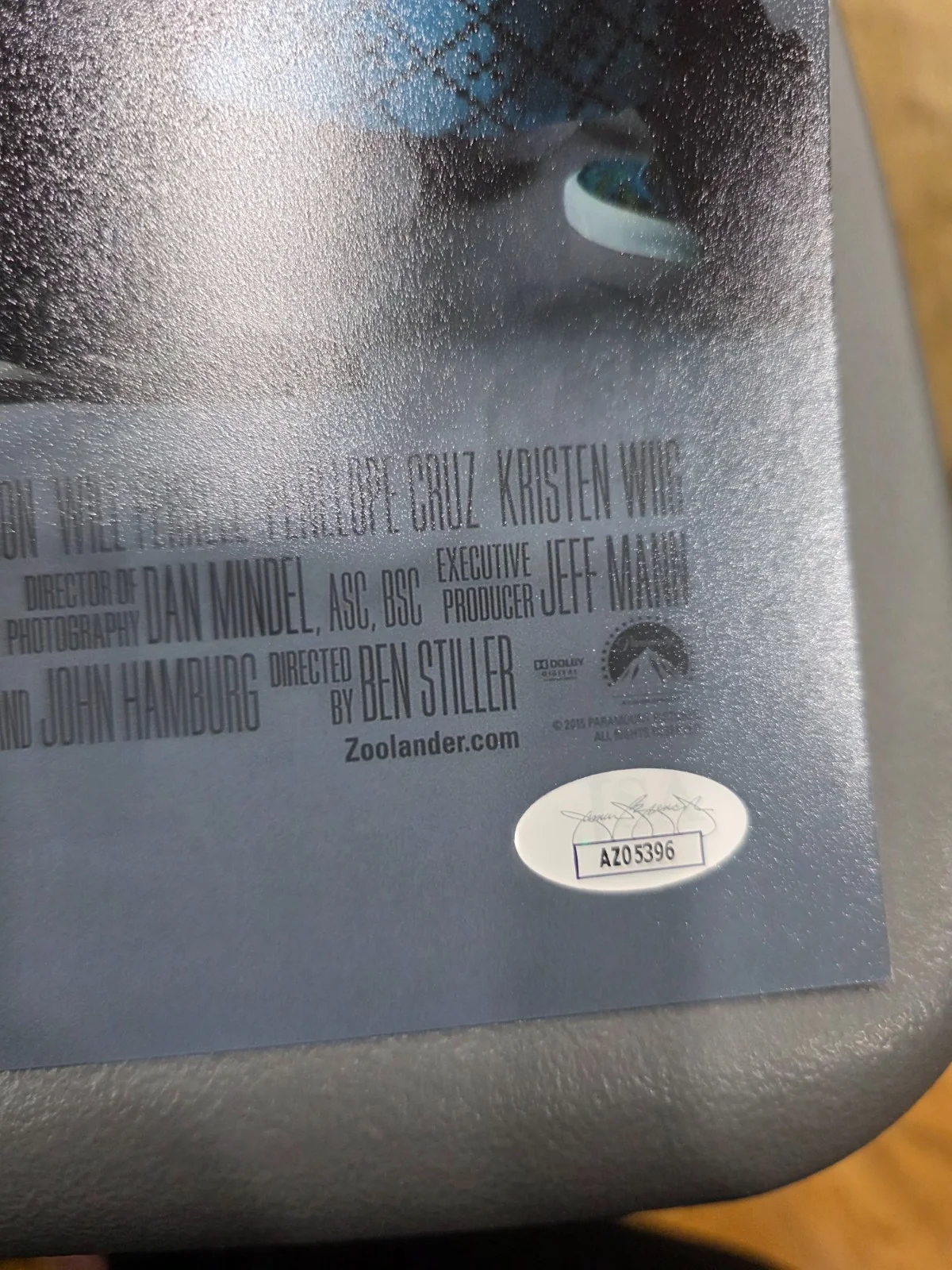 BEN STILLER SIGNED 'ZOOLANDER' 12x18 MOVIE FILM POSTER jsa COA, image 2