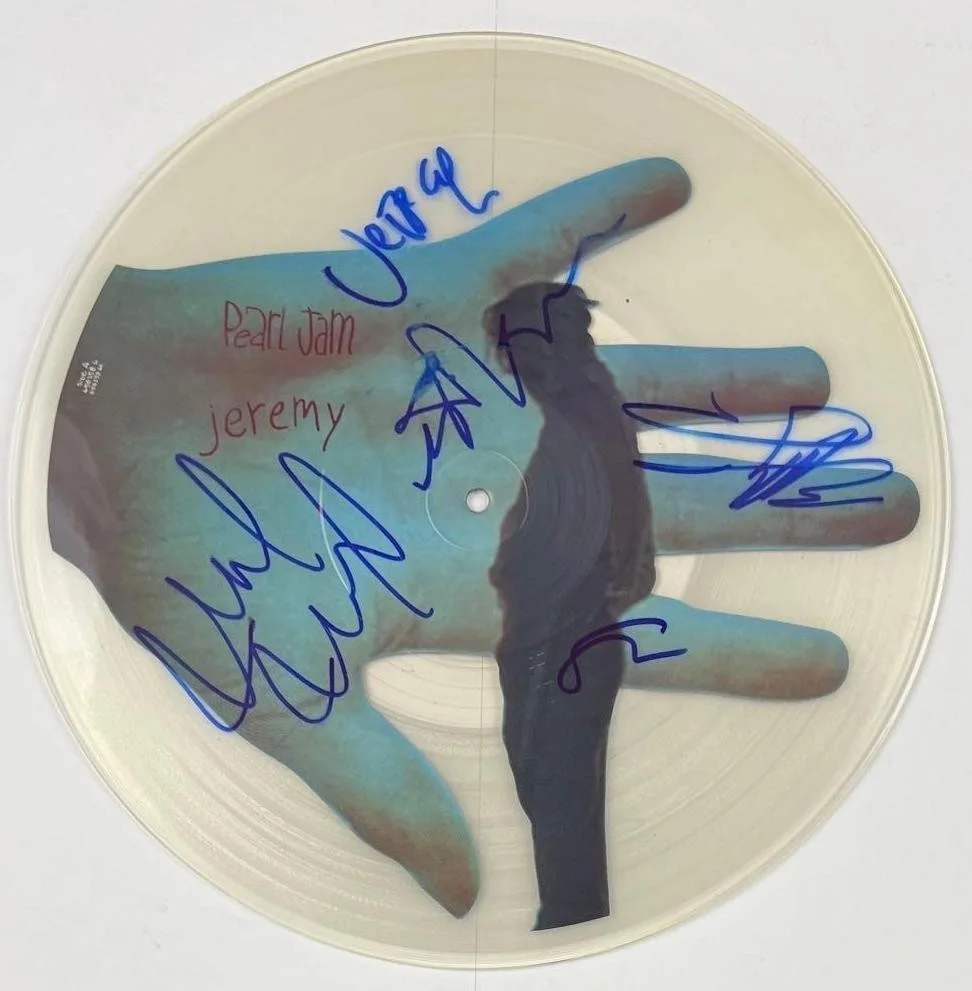 Pearl Jam Fully Group Signed "Jeremy" Picture Disc (5 Sigs) (Beckett/BAS), image 2