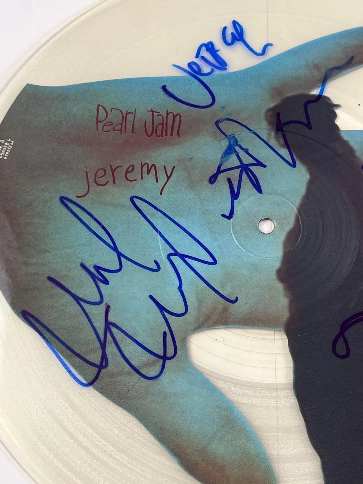 Pearl Jam Fully Group Signed "Jeremy" Picture Disc (5 Sigs) (Beckett/BAS), image 3