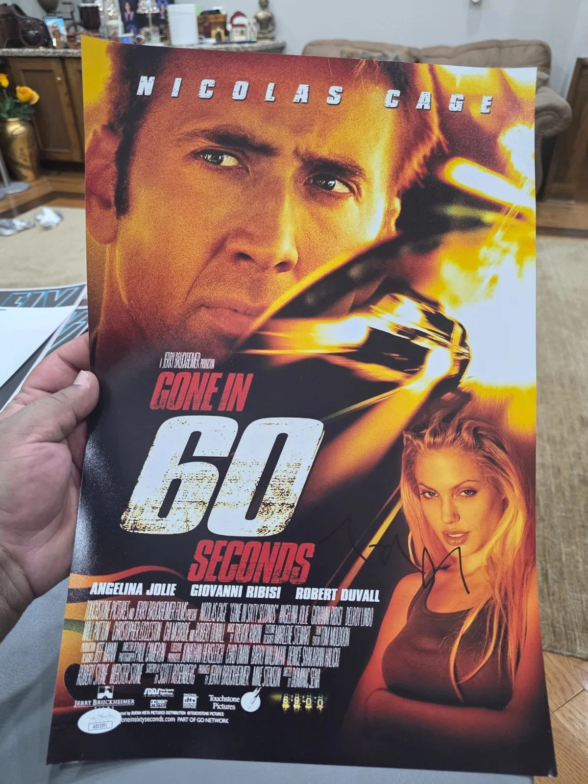 Angelina Jolie — Angelina Jolie signed photo 12X18 JSA COA autographed gone in 60 seconds