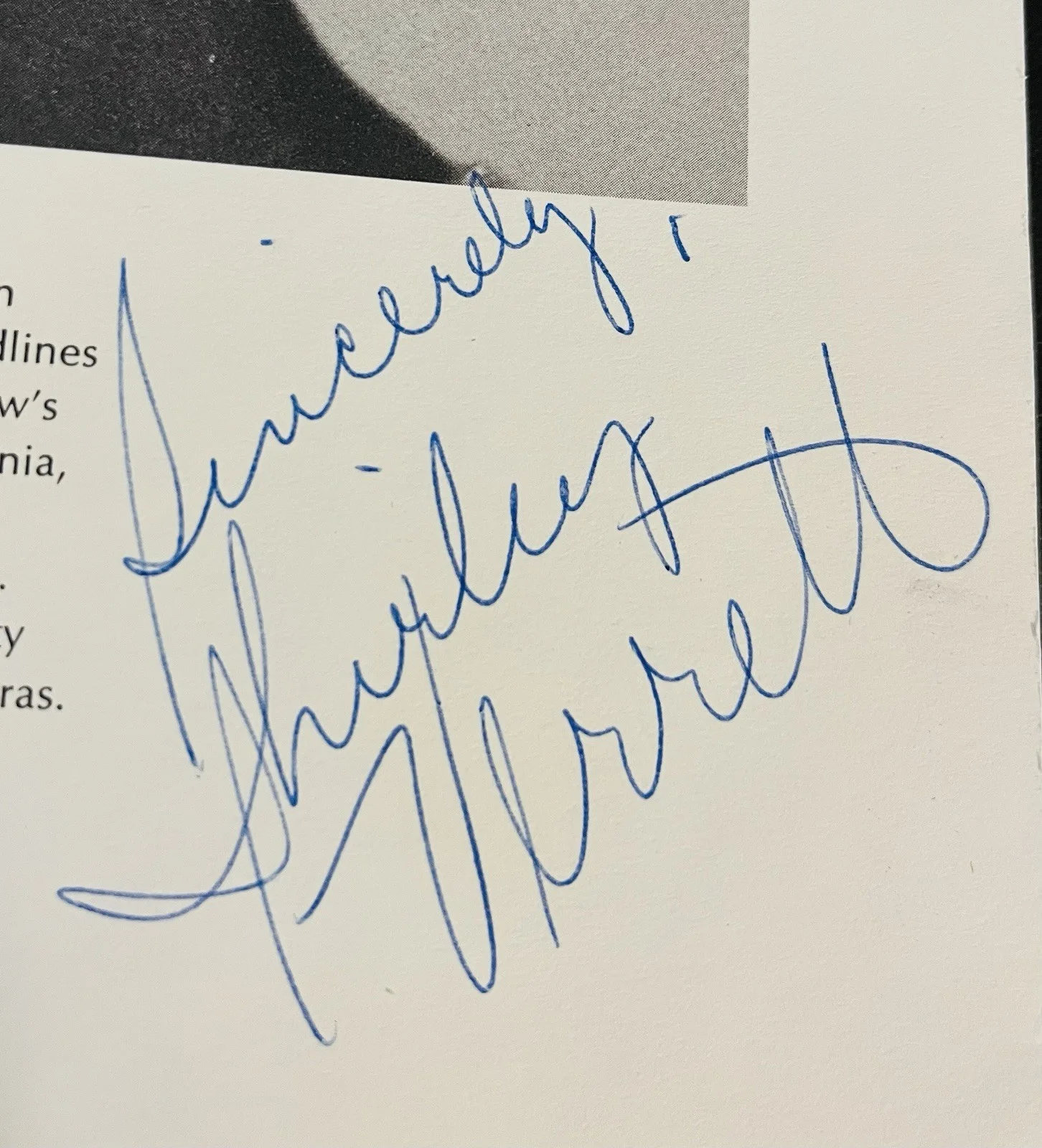 Shirley Verrett Autograped 8”x11.5” B&W Magazine Photo Unpersonalized Opera, image 2