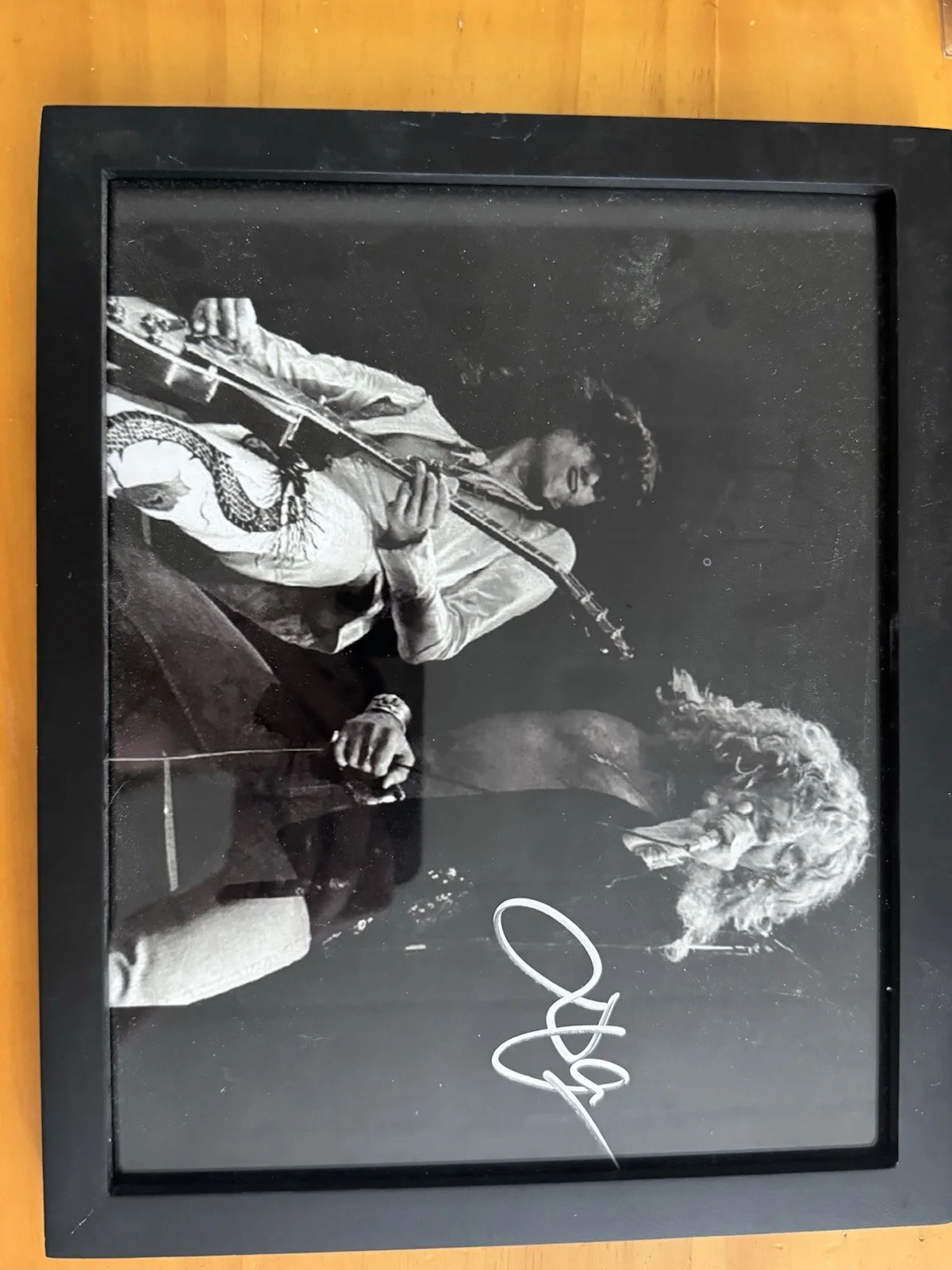 Led Zeppelin Robert Plant Signed Framed With COA, image 2