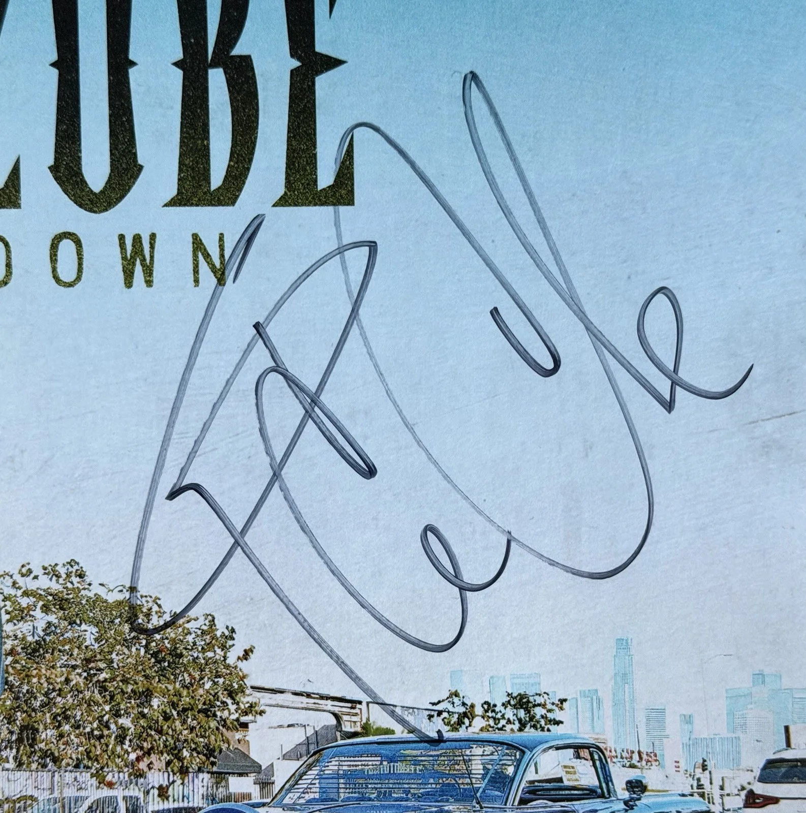 Ice Cube Hand Signed Man Down Vinyl Authentic Autograph Beckett COA, image 2
