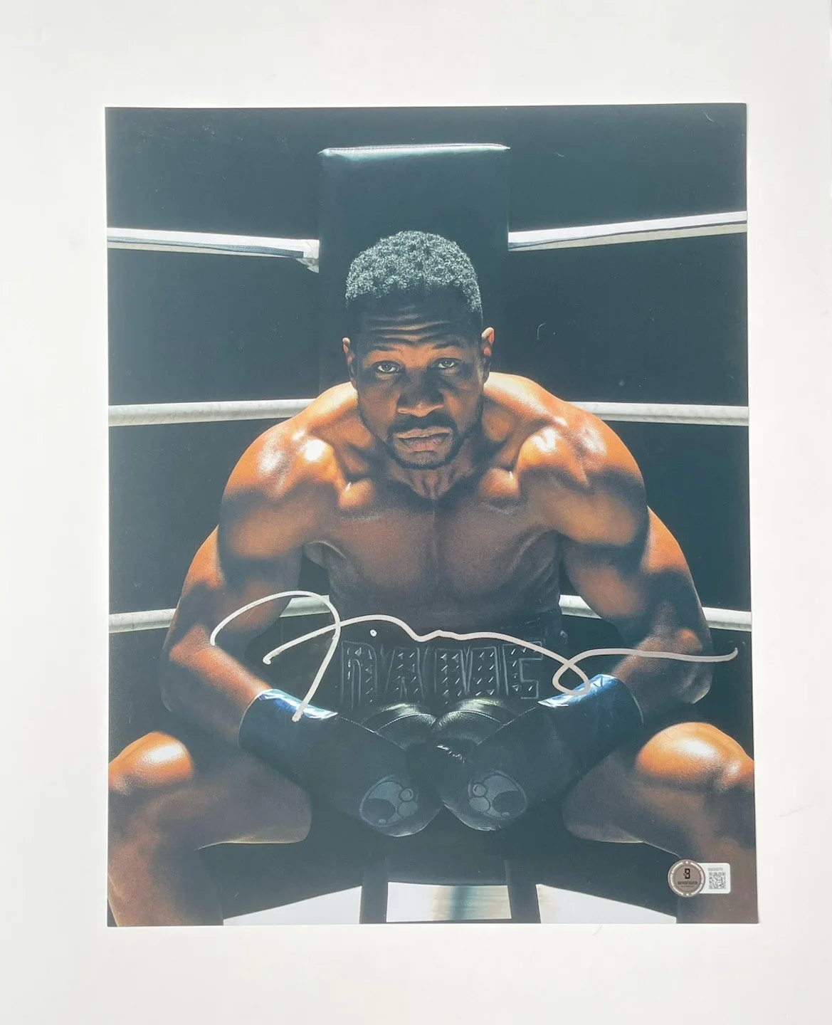 Jonathan Majors — Jonathan Majors Hand signed 11x14 Photo Beckett Authentic Creed 3