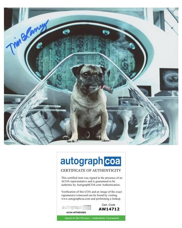Tim Blaney — Tim Blaney "Men in Black" AUTOGRAPH Signed 'Frank the Pug' 8x10 Photo C