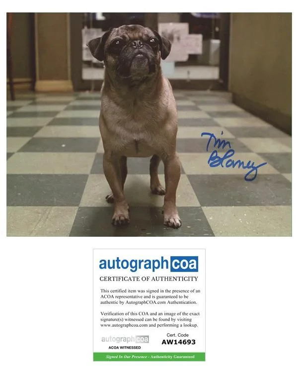 Tim Blaney — Tim Blaney "Men in Black" AUTOGRAPH Signed 'Frank the Pug' 8x10 Photo