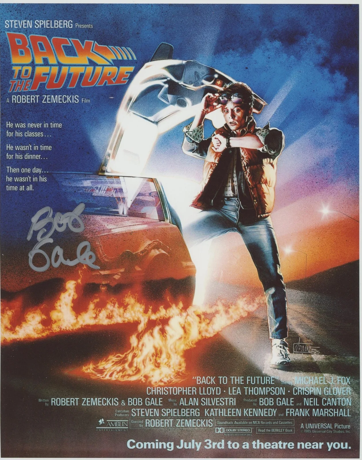 Bob Gale — Bob Gale "Back to the Future" Screenwriter AUTOGRAPH Signed 8x10 Photo I ACOA, изображение 2