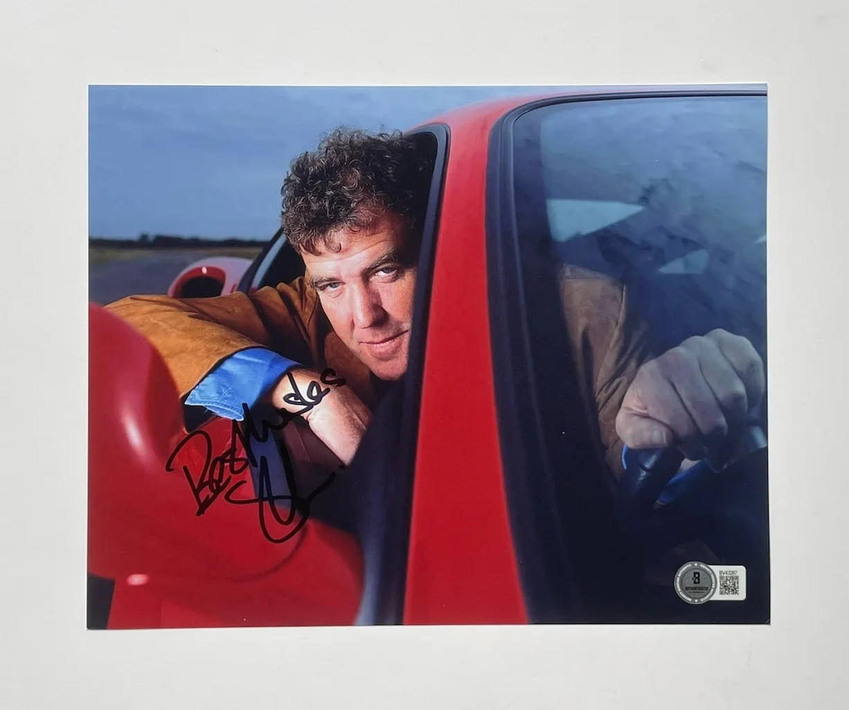 Jeremy Clarkson — Jeremy Clarkson Hand signed 8x10 photo Beckett Authentic Autograph Presentor