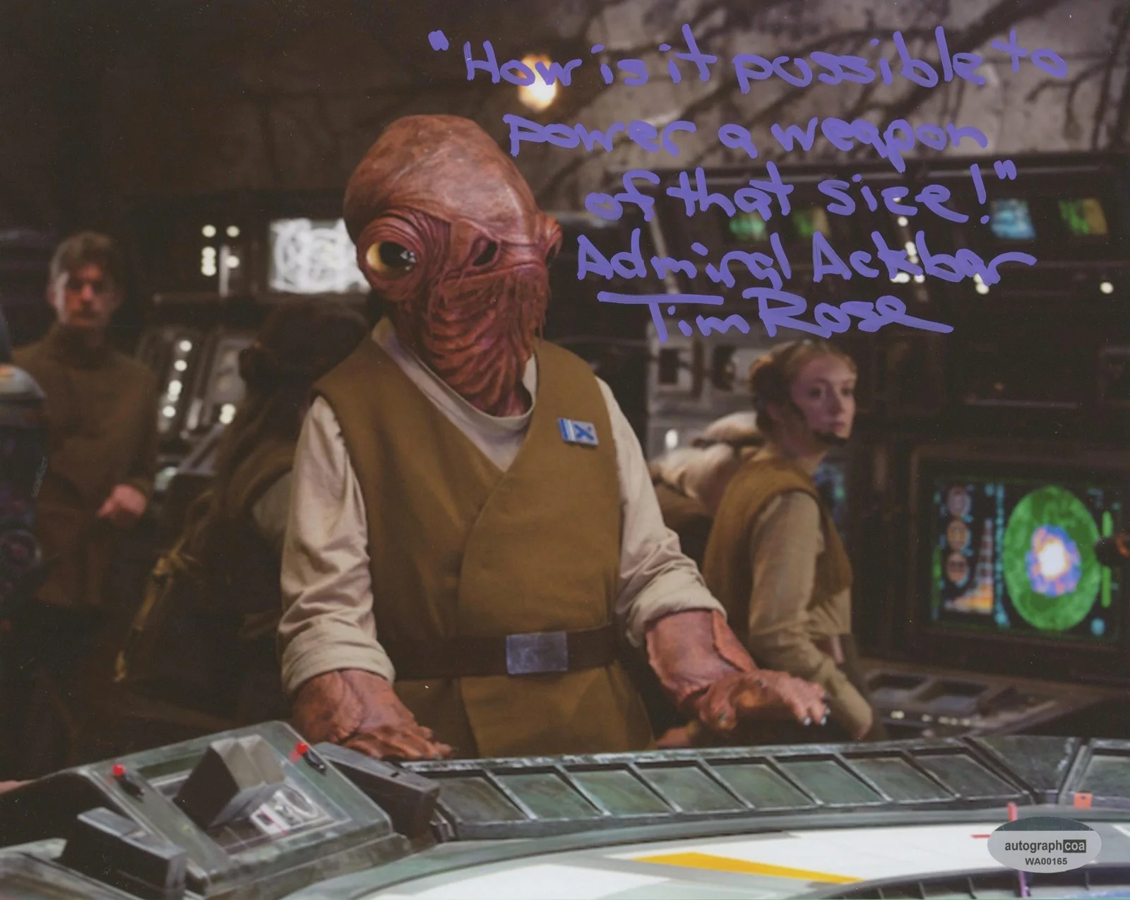 Tim Rose — Tim Rose "Star Wars" AUTOGRAPH Signed 'Admiral Ackbar' 8x10 Photo D ACOA Witness, изображение 2