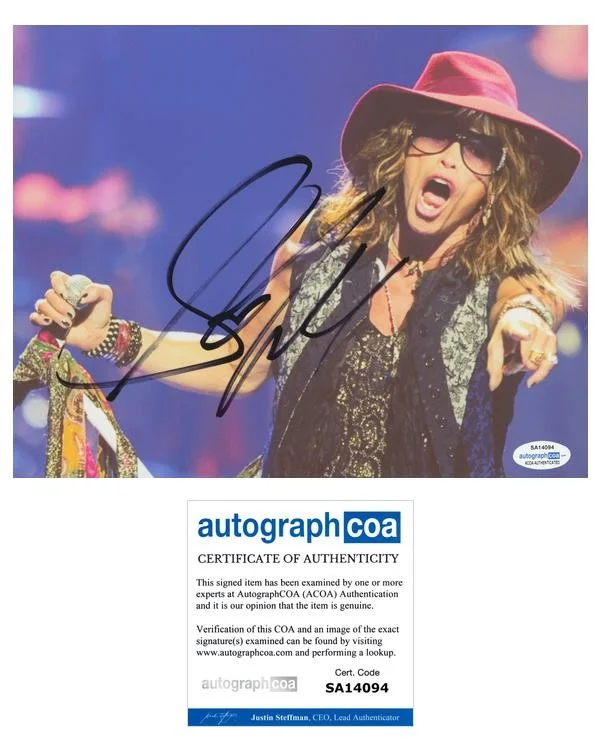 Steven Tyler — Steven Tyler "Aerosmith" Frontman AUTOGRAPH Signed Autographed 8x10 Photo D ACOA