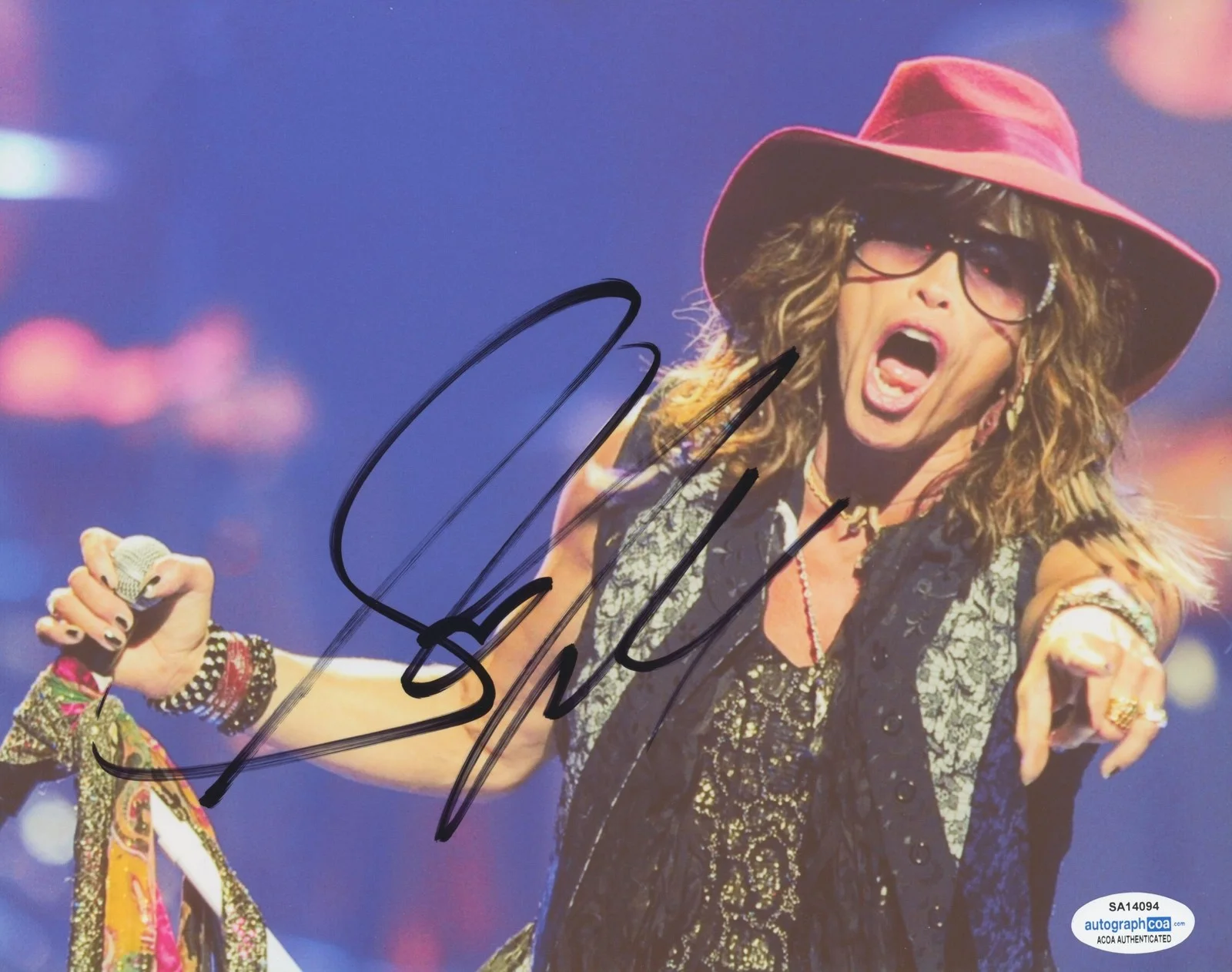 Steven Tyler — Steven Tyler "Aerosmith" Frontman AUTOGRAPH Signed Autographed 8x10 Photo D ACOA, изображение 2