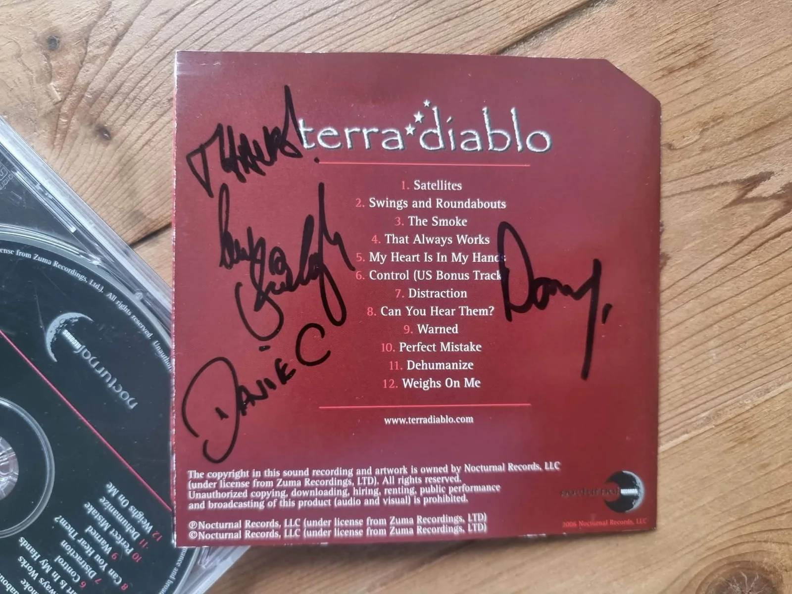 Terra Diablo – 'Terra Diablo' SIGNED CD! [2004], image 2