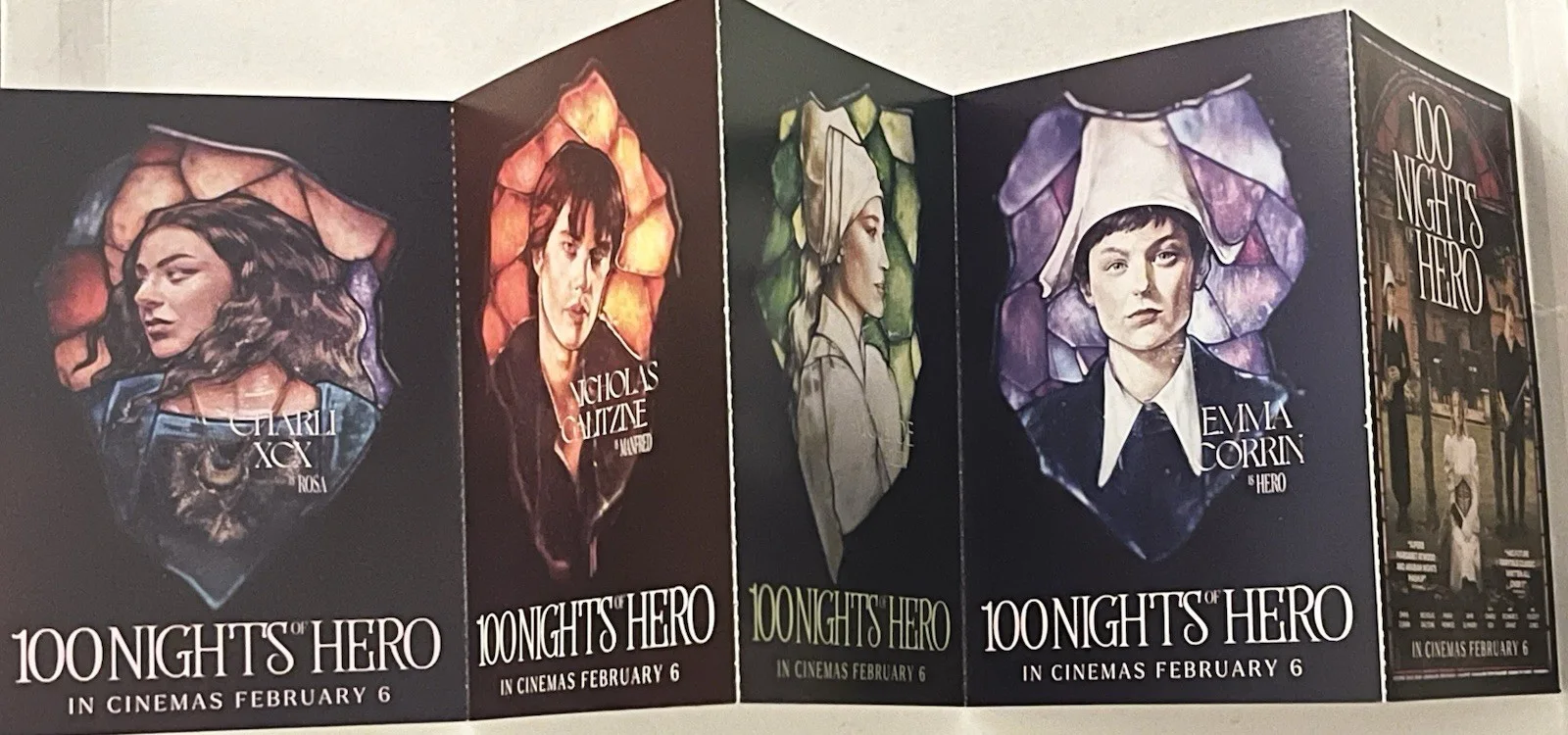 100 NIGHTS OF HERO FILM POSTCARDS X 5-CHARLI XCX-EMMA CORRIN-NICHOLAS GALITZINE, изображение 2