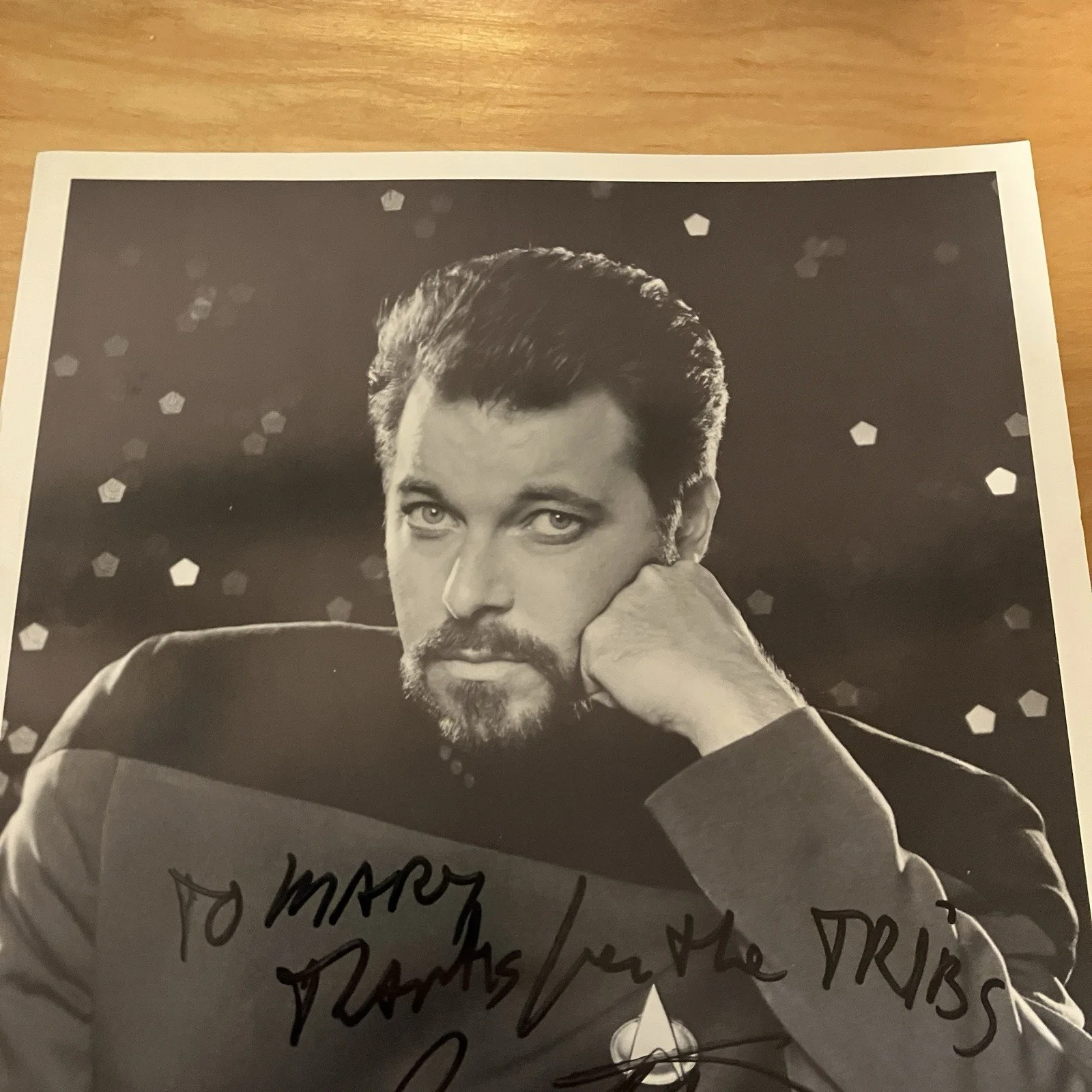 Jonathan Frakes — Star Trek Next Generation: Signed Riker / Jonathan Frakes Portrait Autographed, изображение 3