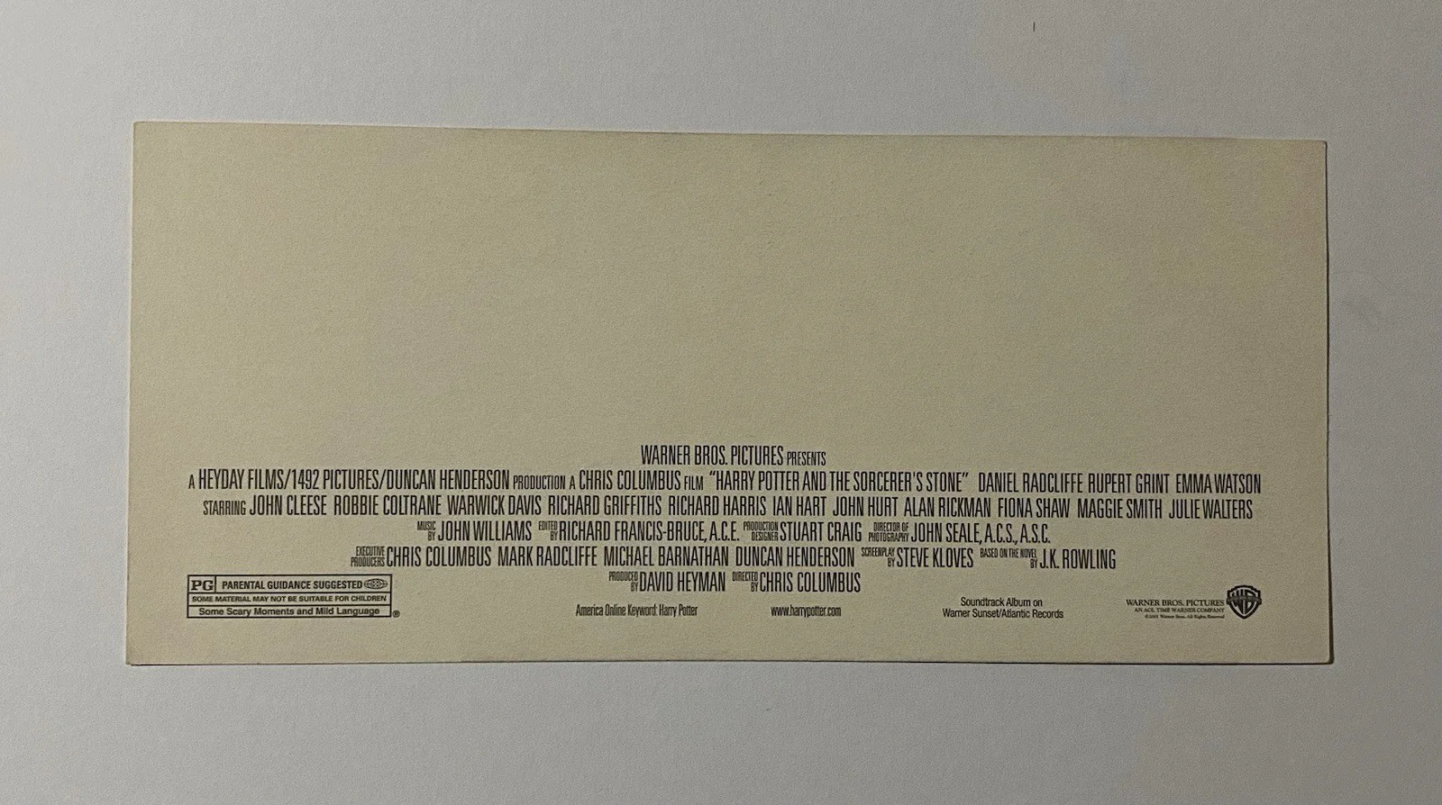 Harry Potter & The Sorcerer’s Special Screening Ticket - 2001 - VERY RARE, изображение 2