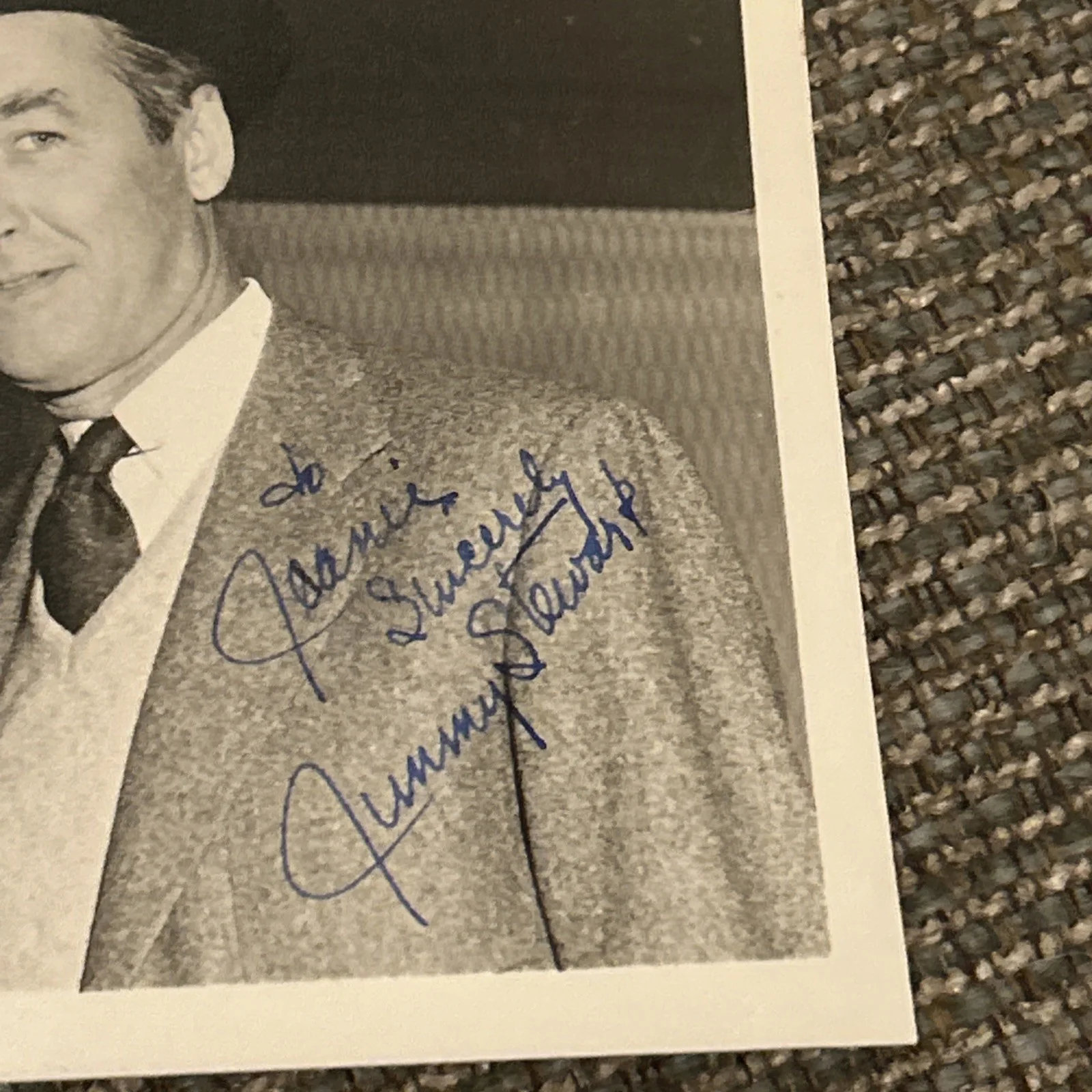 Jimmy Stewart — Original Vintage Jimmy Stewart and Wife 1956 Signed Photo, image 2