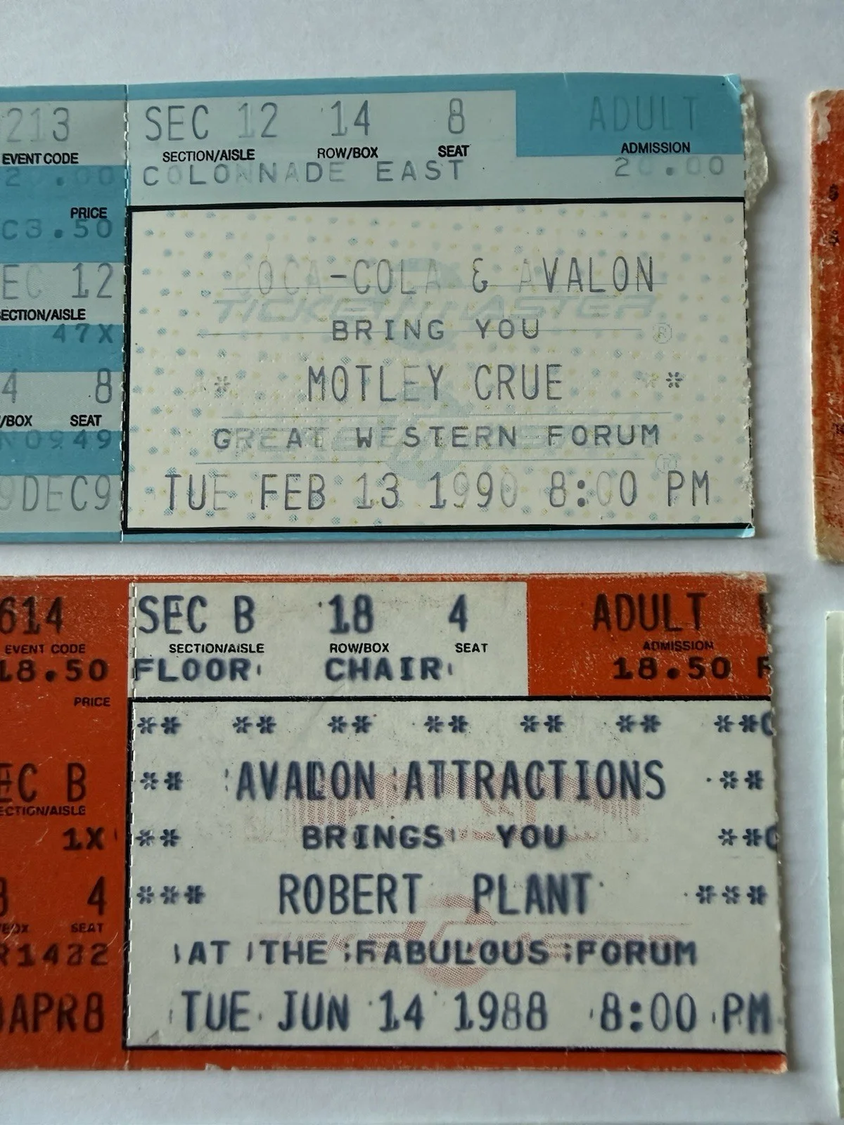 16 Vintage Concert Ticket Stubs Motley Crue Metallica Prince ZZ Top Sex Pistols, изображение 4