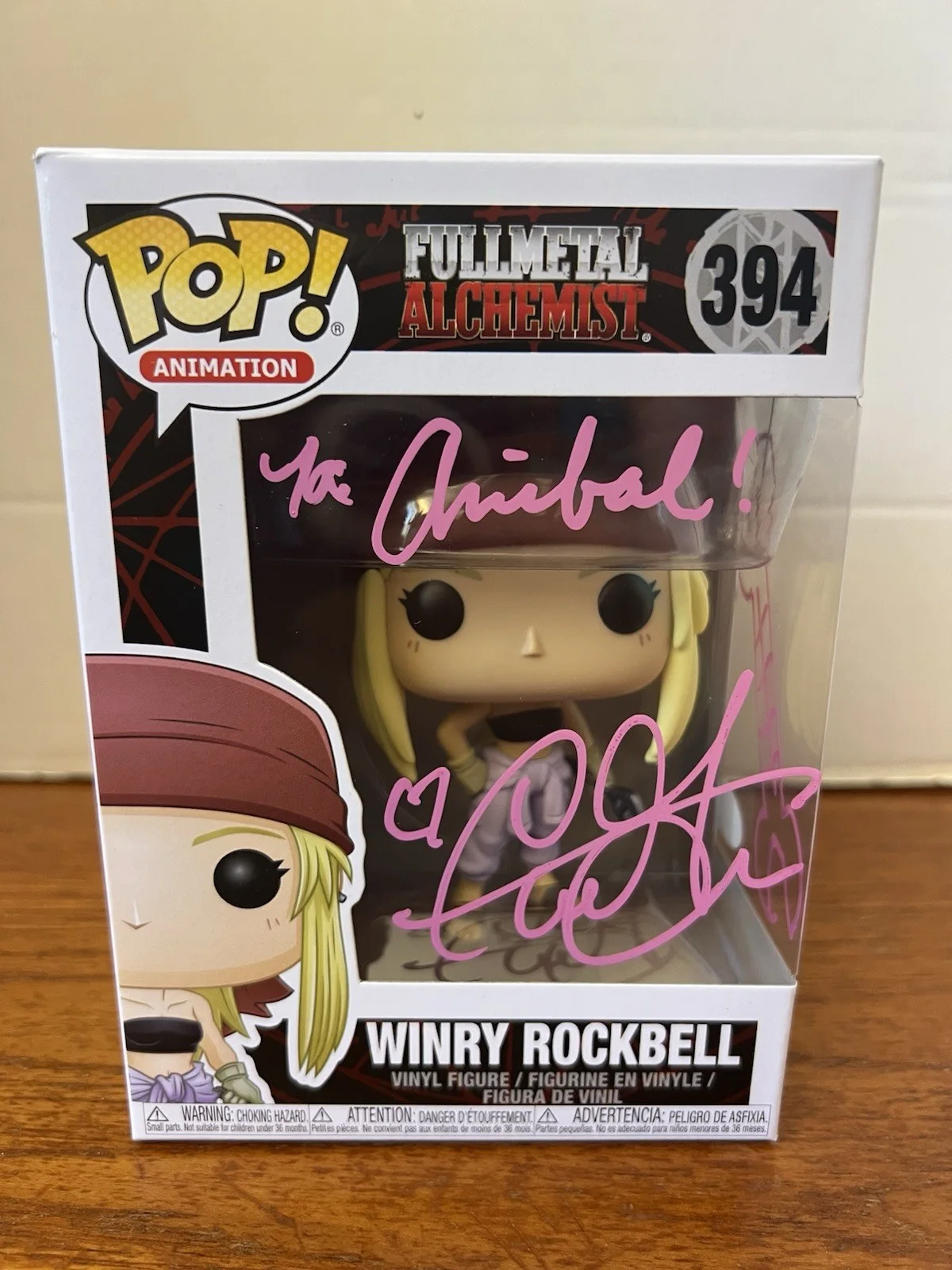 Caitlan Glass — Caitlan Glass Signed Funko Winry Rockbell Full Metal Alchemist FMA JSA COA, изображение 2