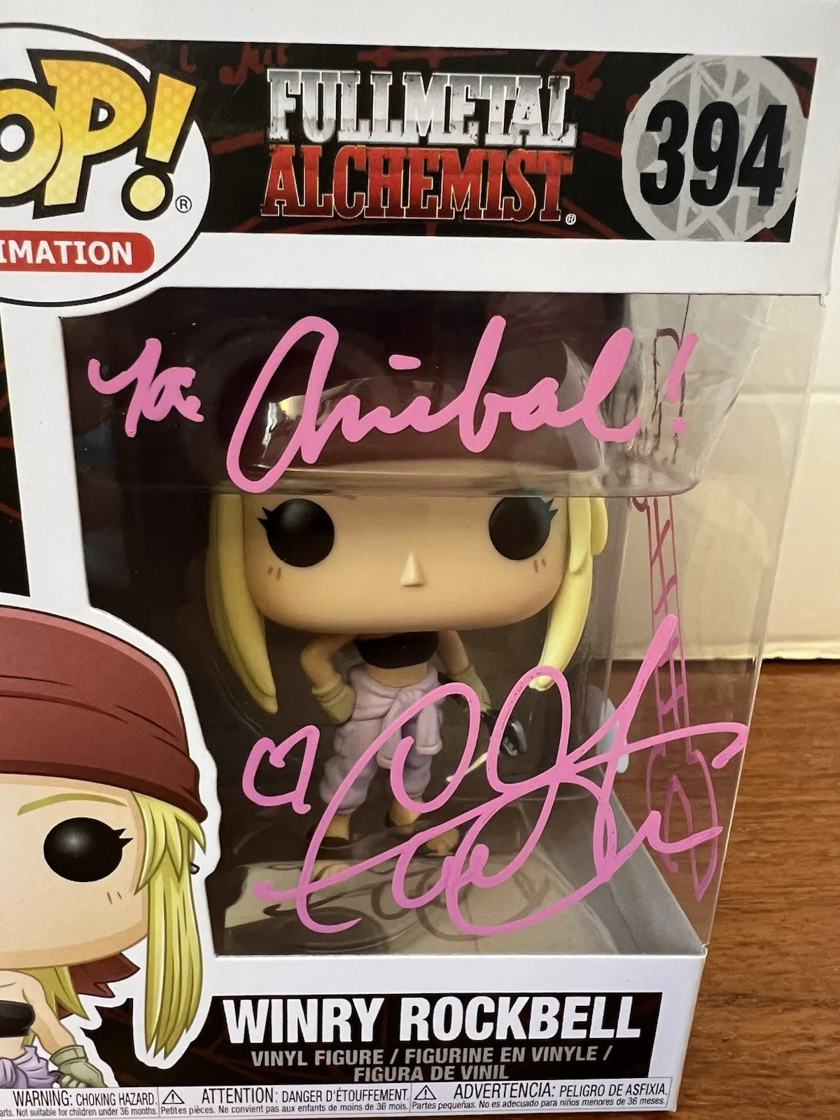 Caitlan Glass — Caitlan Glass Signed Funko Winry Rockbell Full Metal Alchemist FMA JSA COA, изображение 3