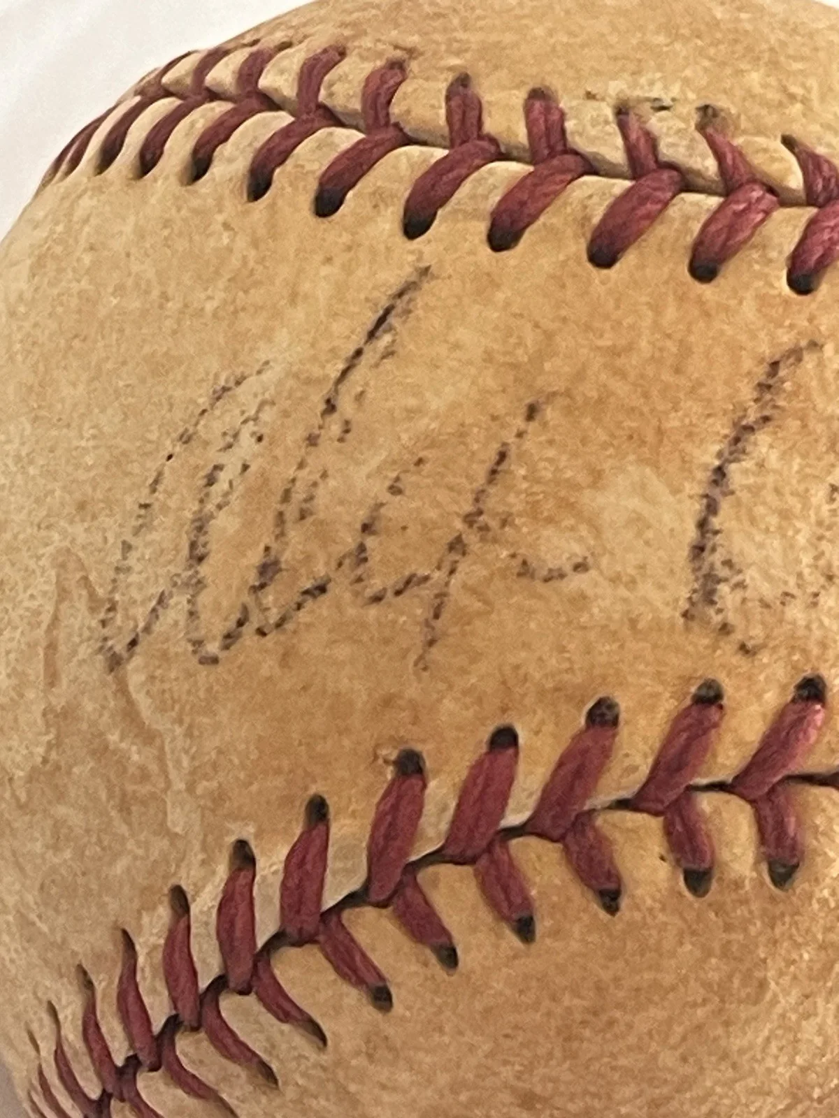Baseball Signed By Alex Dreier NBC Anchor & Actor Skelly Oil Logo Give-away Ball, изображение 3