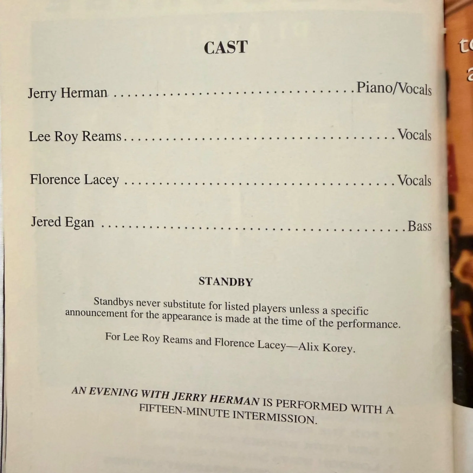 An Evening with Jerry Herman Playbill August 1998 Booth Theatre Broadway, изображение 4