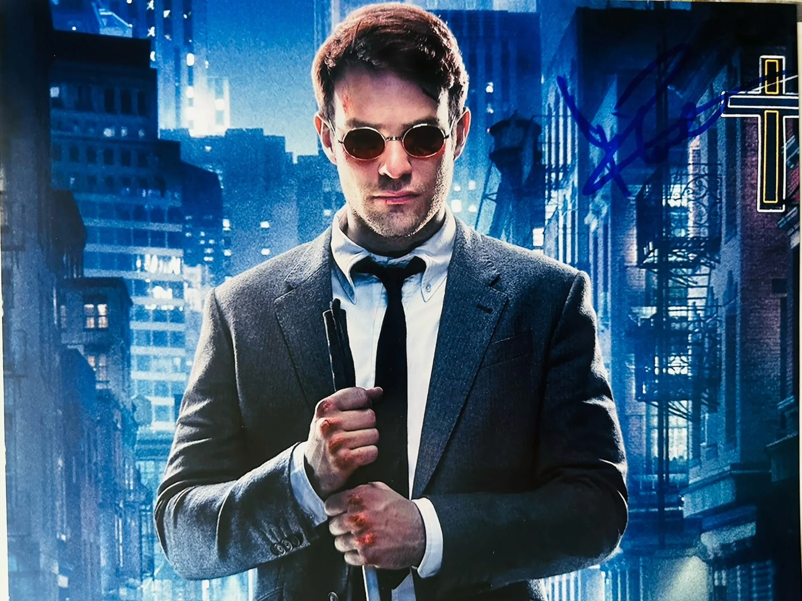charlie cox — Charlie Cox signed Marvel Daredevil 8x10 photo In Person. Proof. Avengers