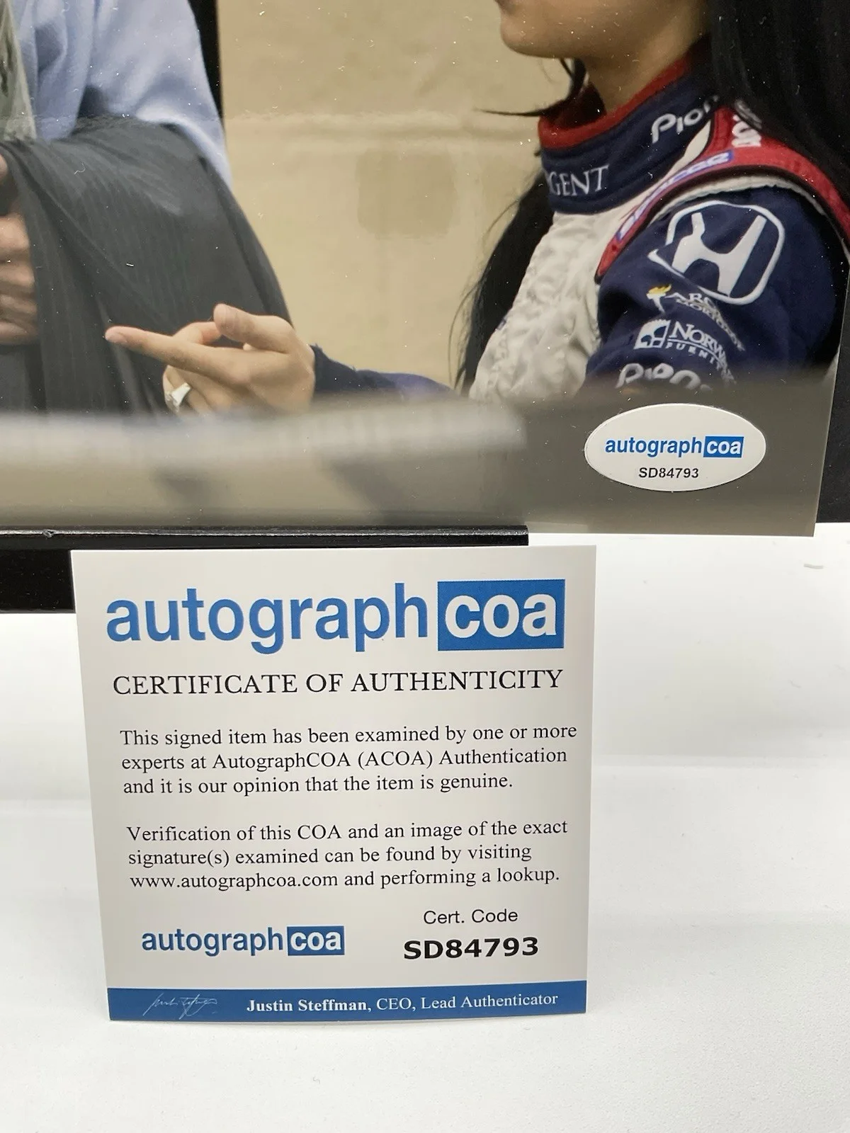 Dan Patrick — Dan Patrick Signed 8x10 ACOA ESPN auto SportsCenter signed photo Danica Patrick, image 3
