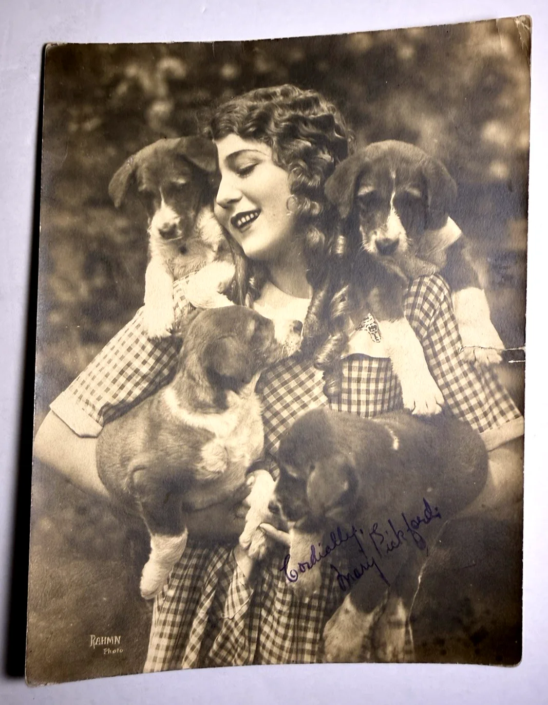 Mary Pickford — Mary Pickford Signed Photograph Canadian American Silent Film Era Actress