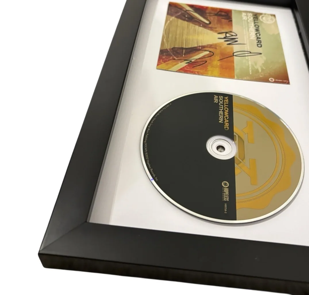 YELLOWCARD x5 BAND SIGNED AUTOGRAPH SOUTHERN AIR FRAMED & MATTED CD RYAN KEY +4, изображение 3