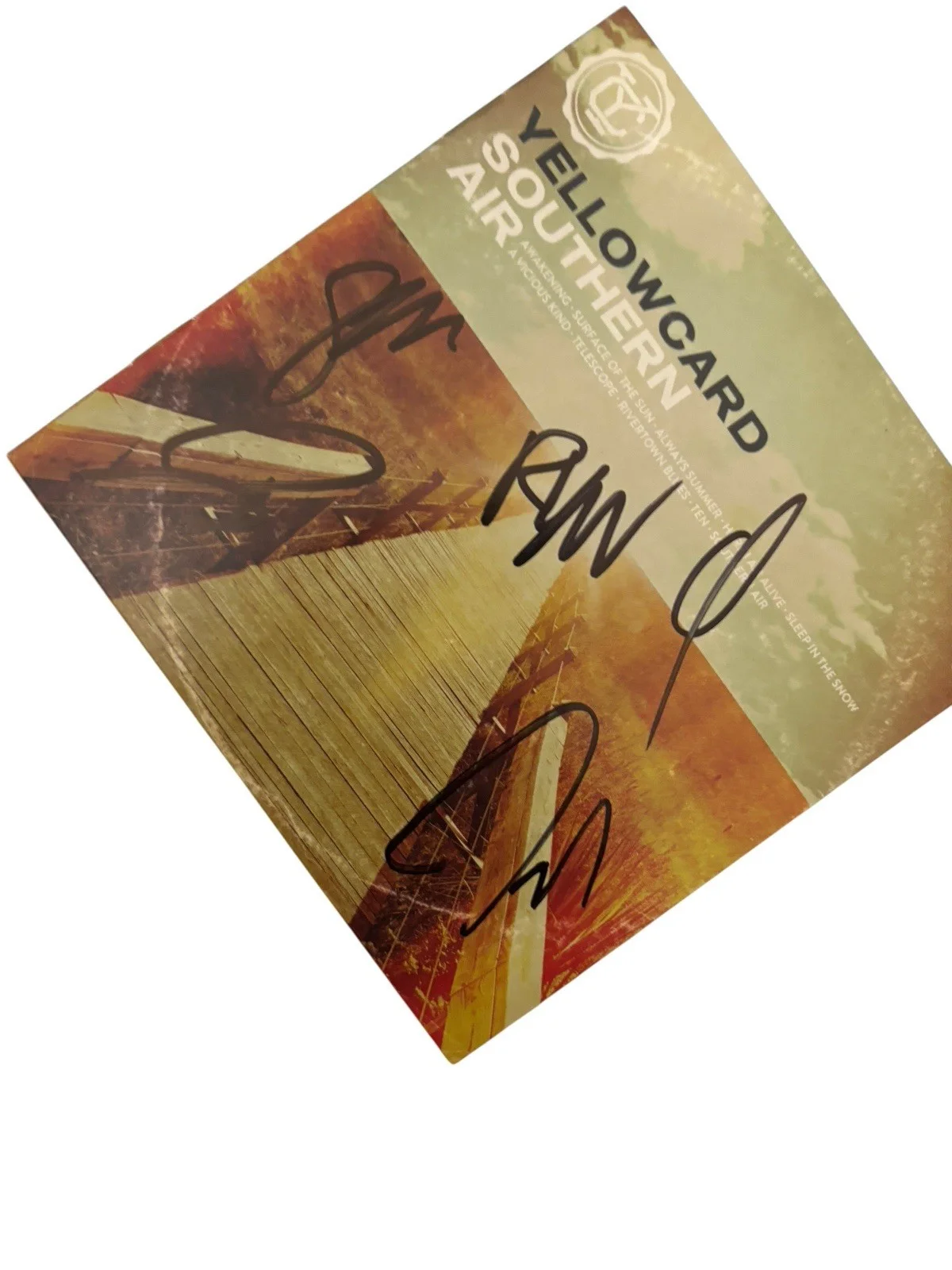 YELLOWCARD x5 BAND SIGNED AUTOGRAPH SOUTHERN AIR FRAMED & MATTED CD RYAN KEY +4, изображение 4