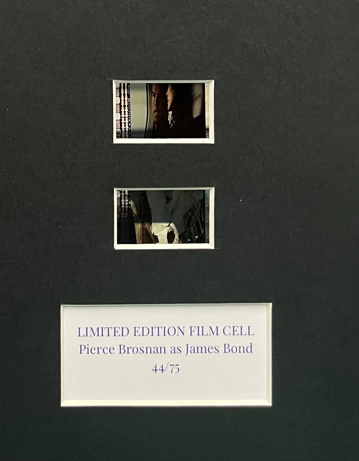 PIERCE BROSNAN. as 007 JAMES BOND. . 35mm Film Cell Mounted Display, изображение 2