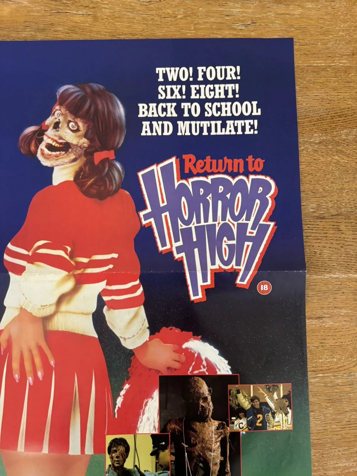 Return to Horror High Original Video Shop VHS Poster 1986 Rare, изображение 2