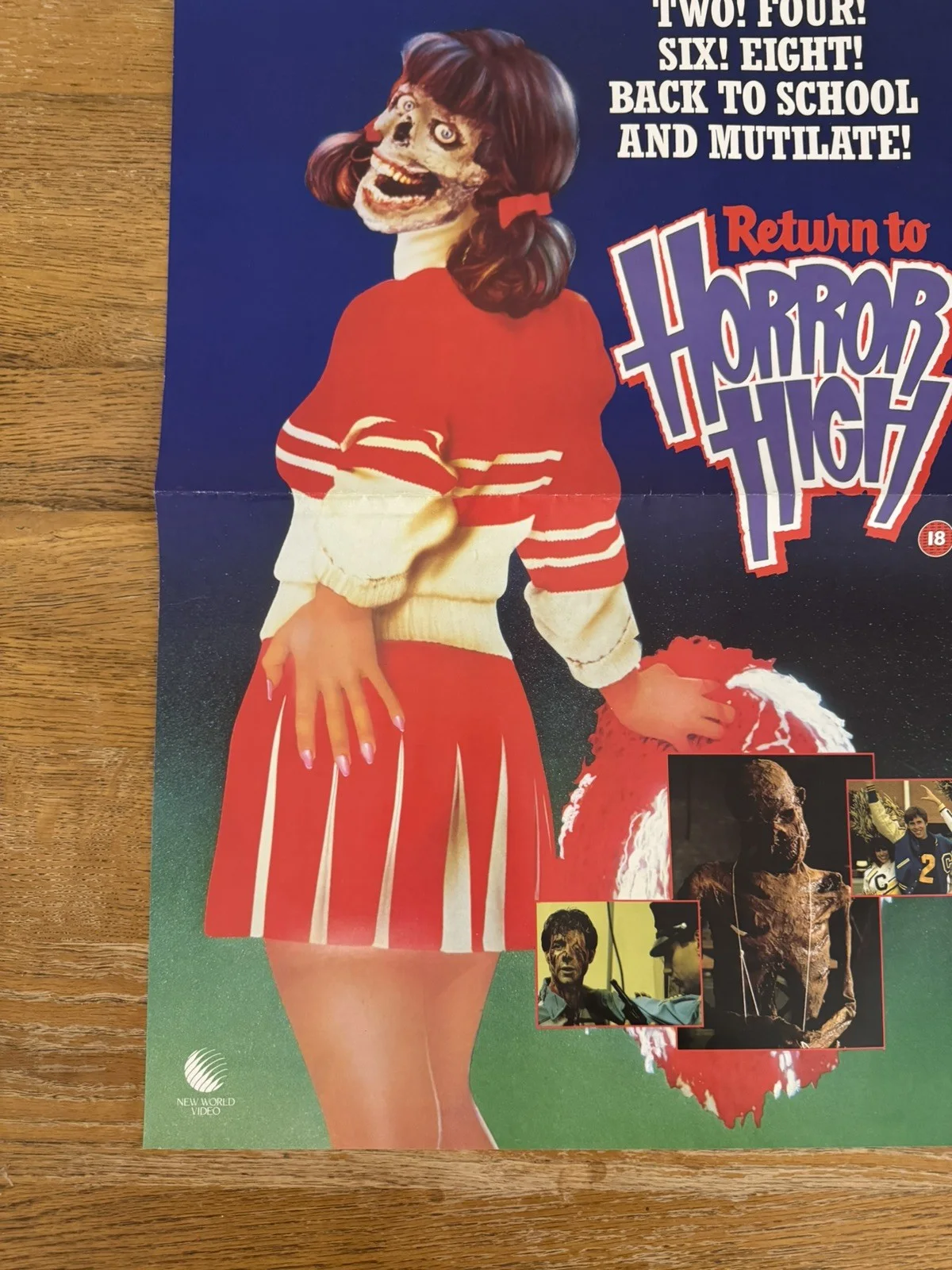 Return to Horror High Original Video Shop VHS Poster 1986 Rare, изображение 3