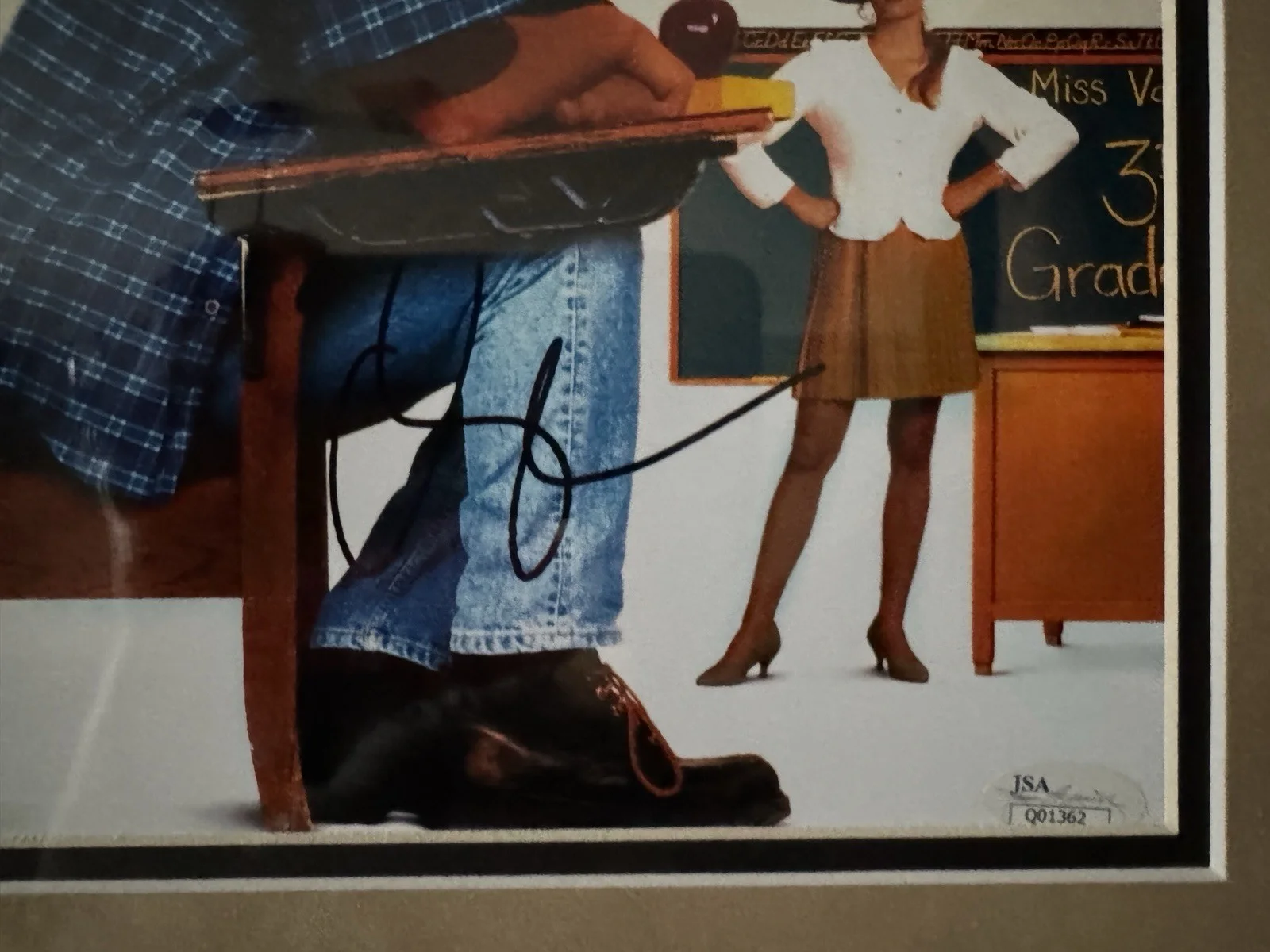 Adam Sandler Billy Madison Framed Poster with JSA Authenticated Signature COA, изображение 2