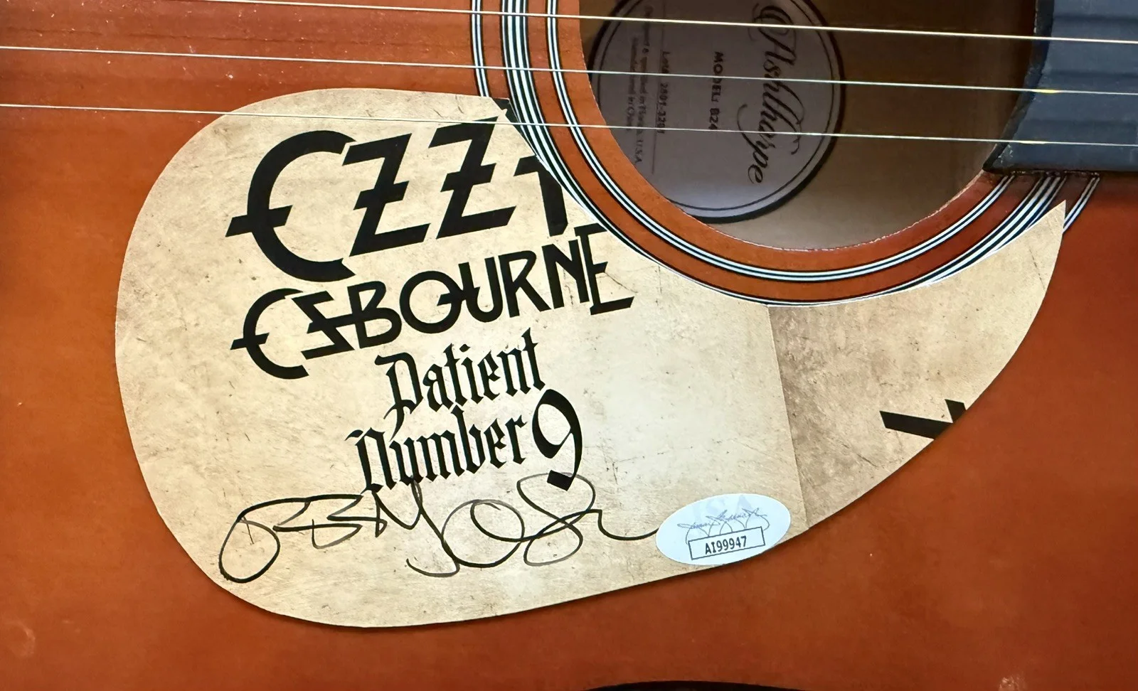 Ozzy Osbourne Signed 38” Acoustic Guitar JSA COA Black Sabbath Legend RARE, изображение 3