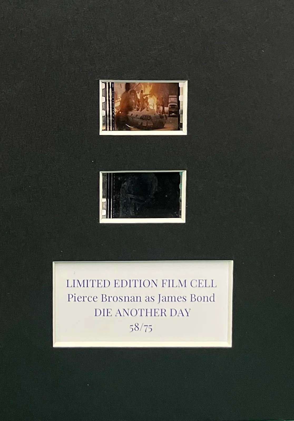 007 JAMES BOND. DIE ANOTHER DAY Pierce Brosnan 35mm Film Cell Mounted Display, image 2